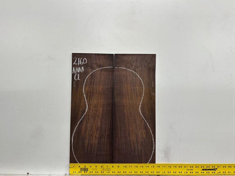 East Indian Rosewood Classical AAAA Grade Guitar Back & Side Set #2160 - Exotic Wood Zone