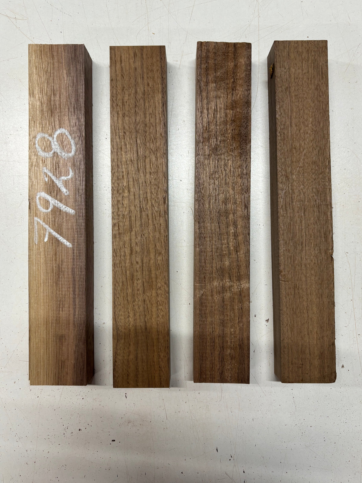 4 Pack, Black Walnut Thin Stock Lumber 12" x 2" x 1-1/4" #7928 - Exotic Wood Zone