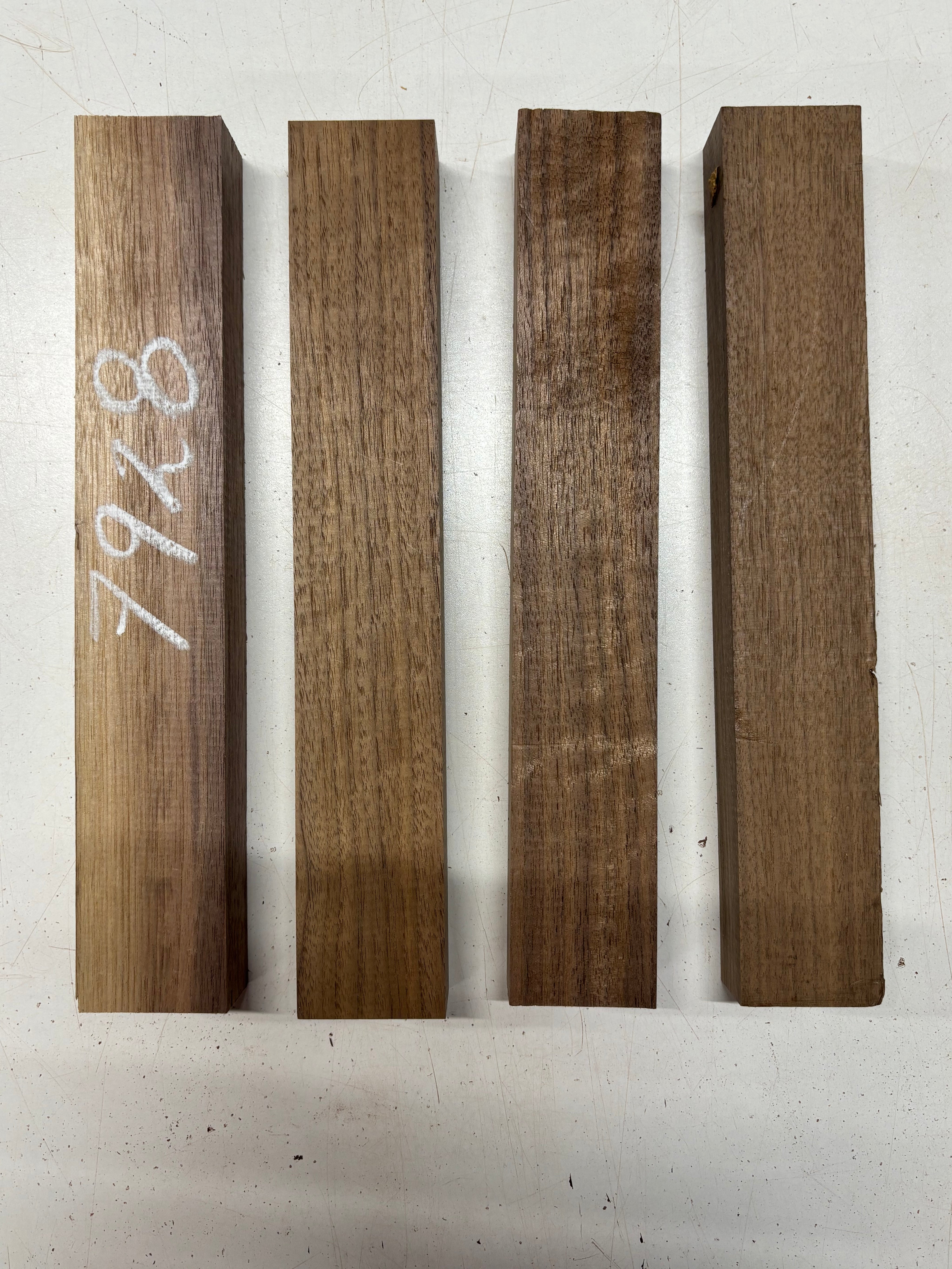 4 Pack, Black Walnut Thin Stock Lumber 12" x 2" x 1-1/4" #7928 - Exotic Wood Zone