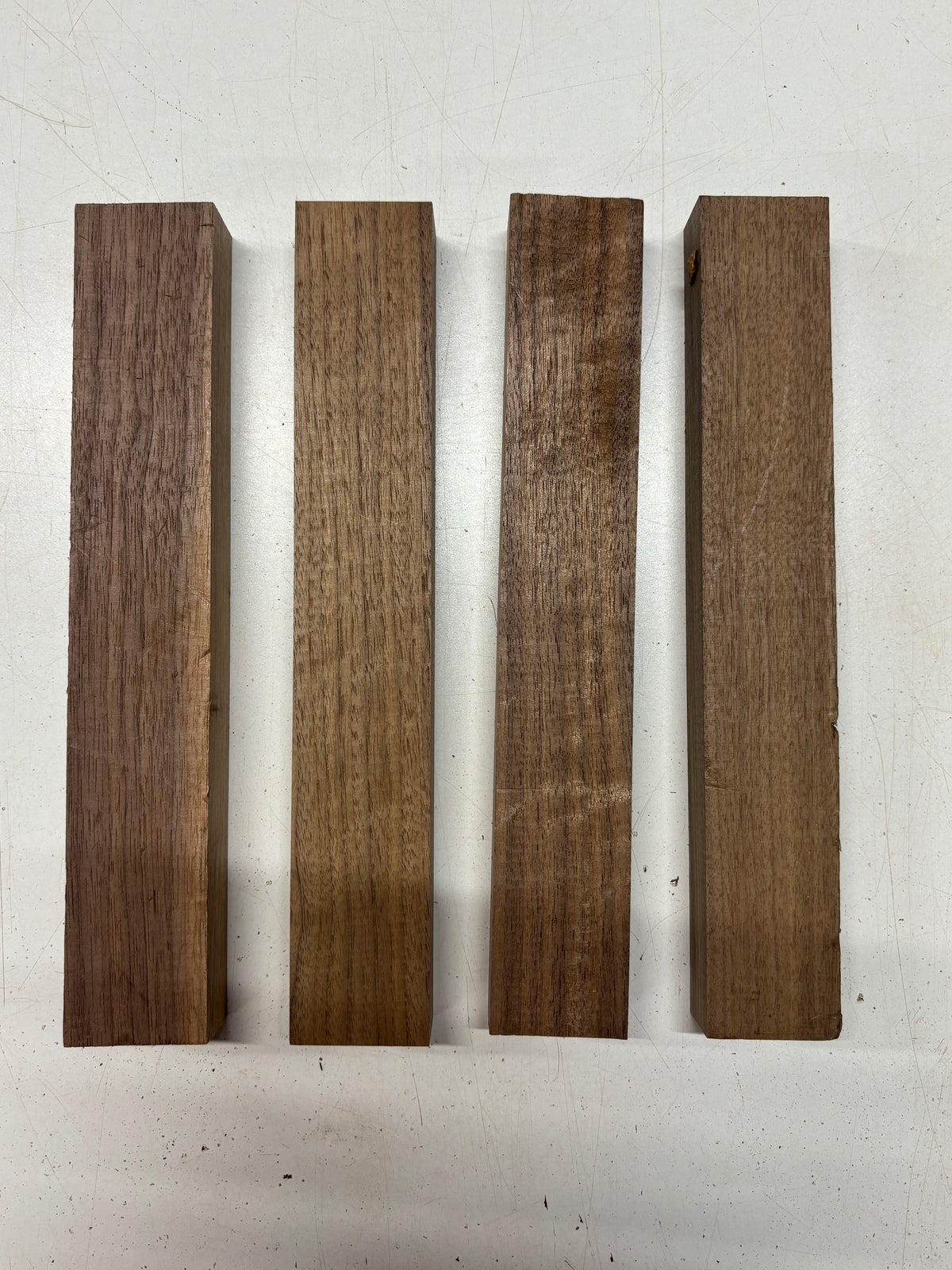 4 Pack, Black Walnut Thin Stock Lumber 12" x 2" x 1-1/4" #7928 - Exotic Wood Zone