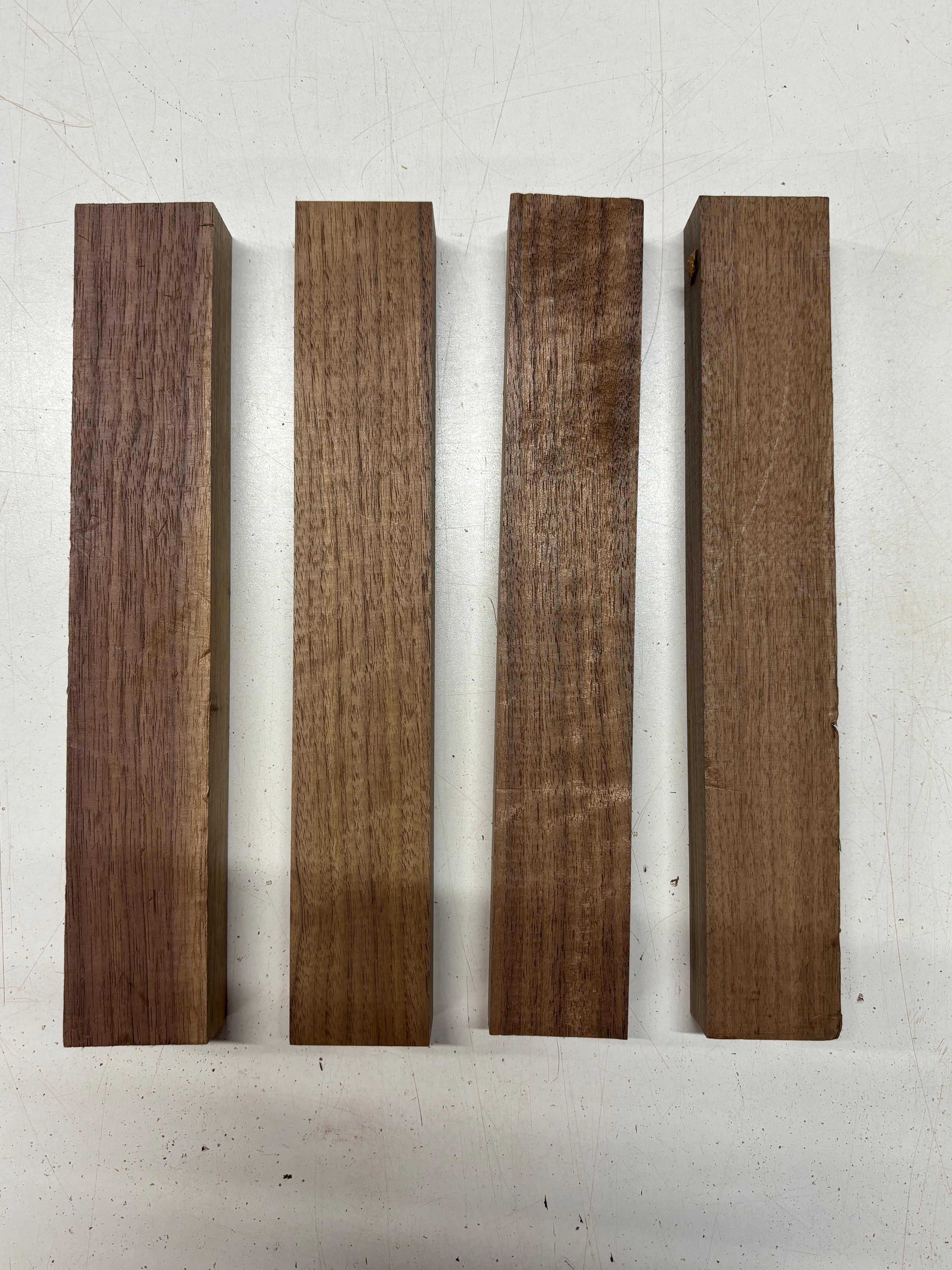 4 Pack, Black Walnut Thin Stock Lumber 12" x 2" x 1-1/4" #7928 - Exotic Wood Zone