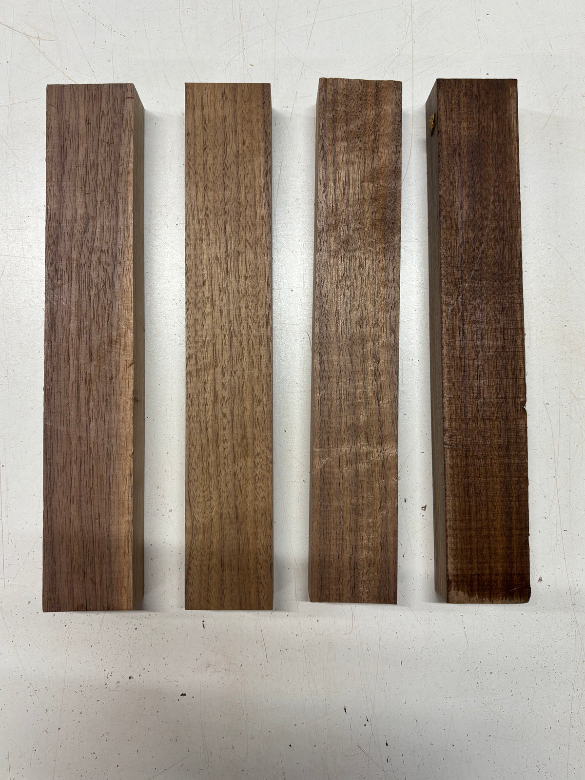 4 Pack, Black Walnut Thin Stock Lumber 12" x 2" x 1-1/4" #7928 - Exotic Wood Zone
