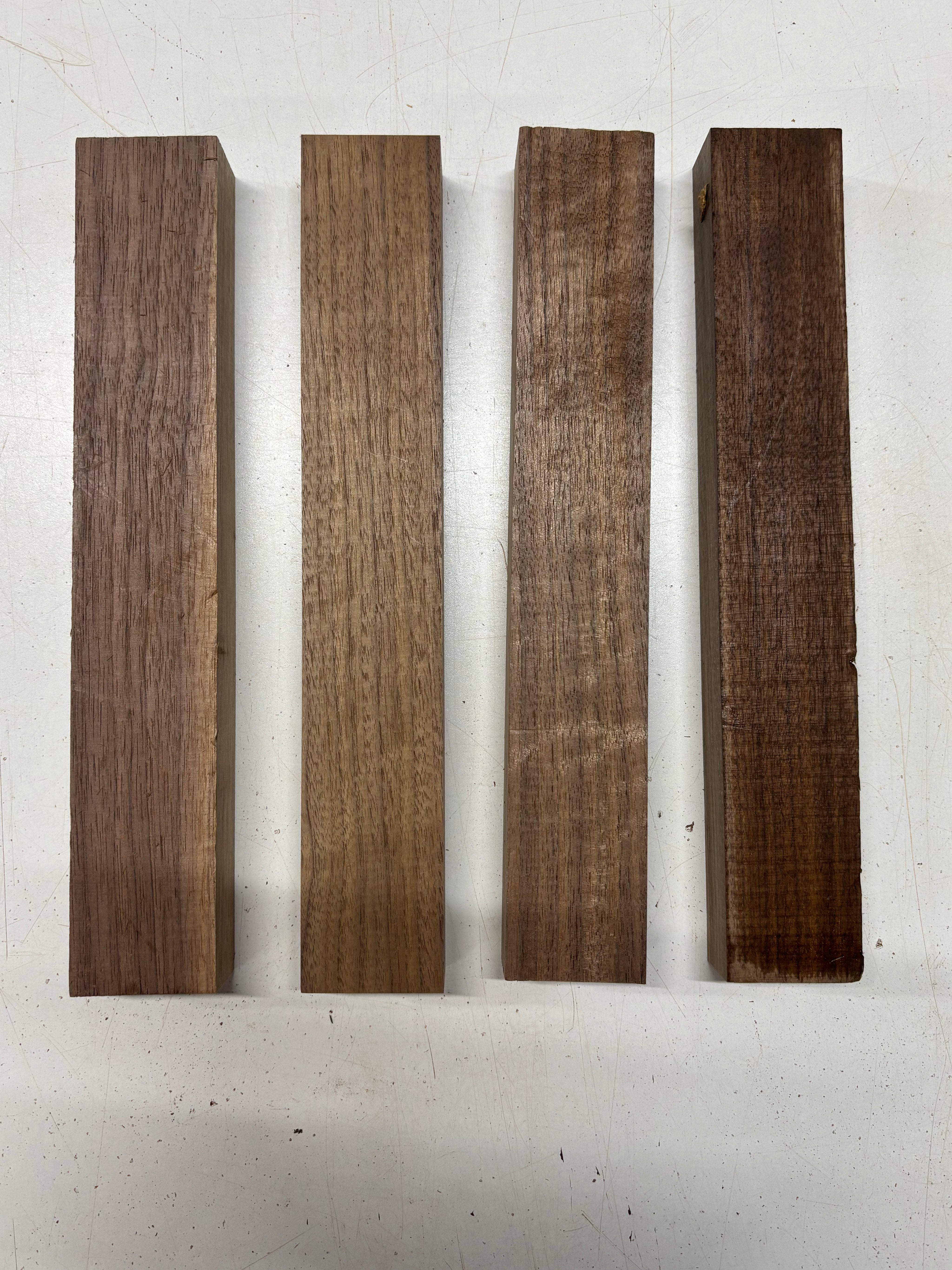 4 Pack, Black Walnut Thin Stock Lumber 12" x 2" x 1-1/4" #7928 - Exotic Wood Zone