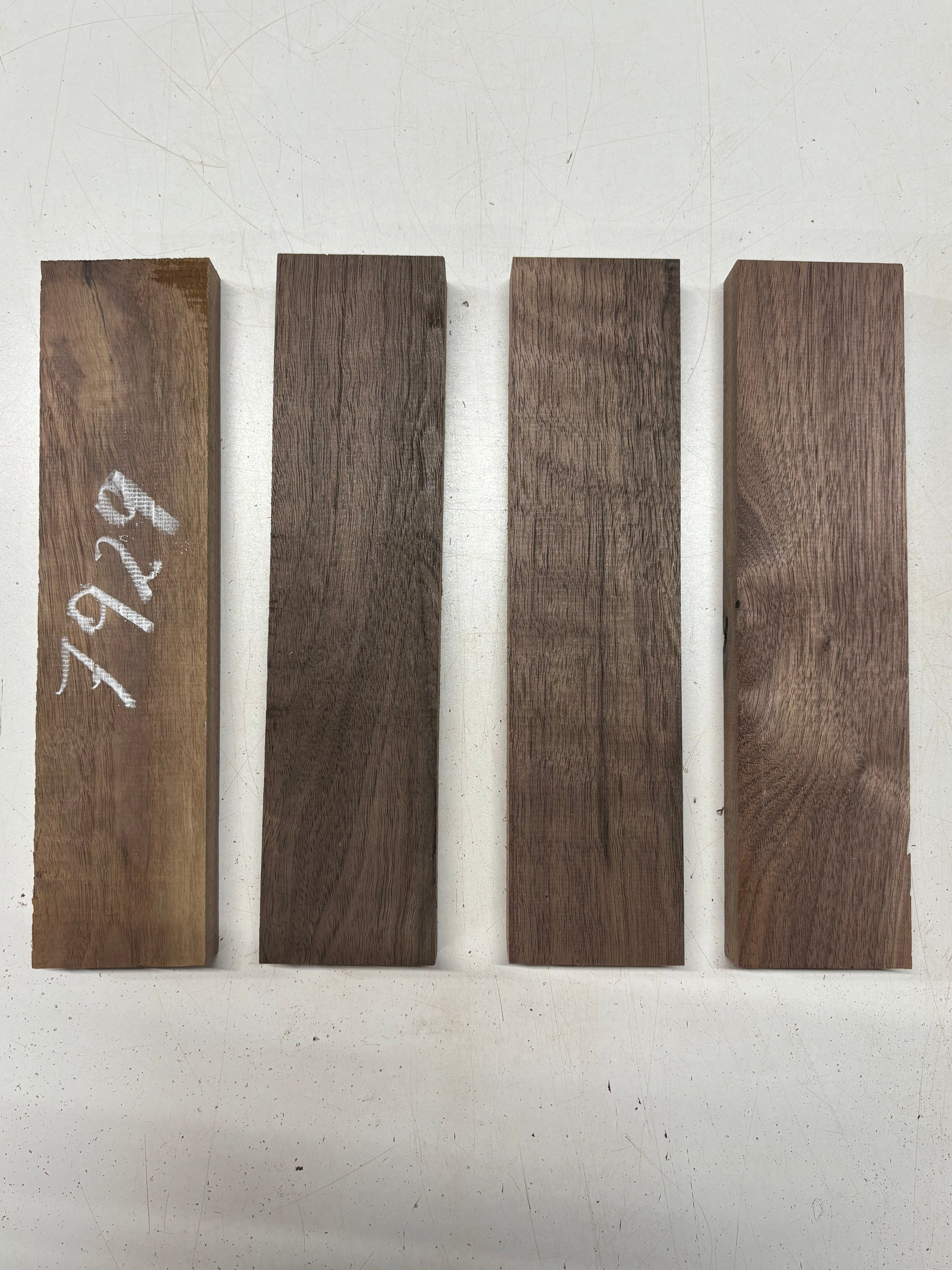 4 Pack, Black Walnut Thin Stock Lumber 12" x 2-7/8" x 7/8" #7929 - Exotic Wood Zone