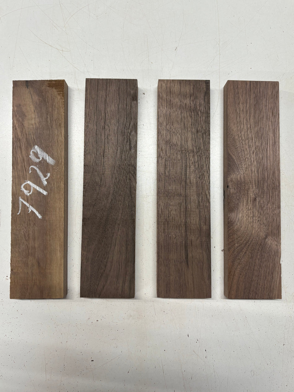 4 Pack, Black Walnut Thin Stock Lumber 12" x 2-7/8" x 7/8" #7929 - Exotic Wood Zone
