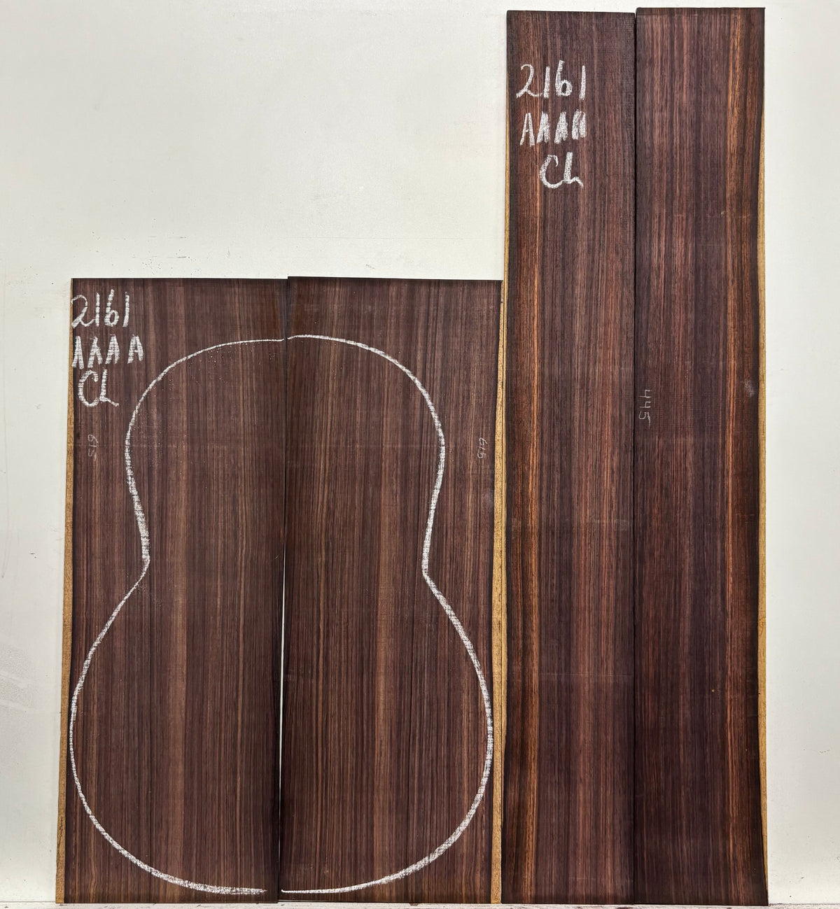East Indian Rosewood Classical AAAA Grade Guitar Back & Side Set #2161 - Exotic Wood Zone