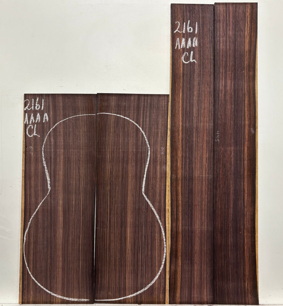 East Indian Rosewood Classical AAAA Grade Guitar Back & Side Set #2161 - Exotic Wood Zone