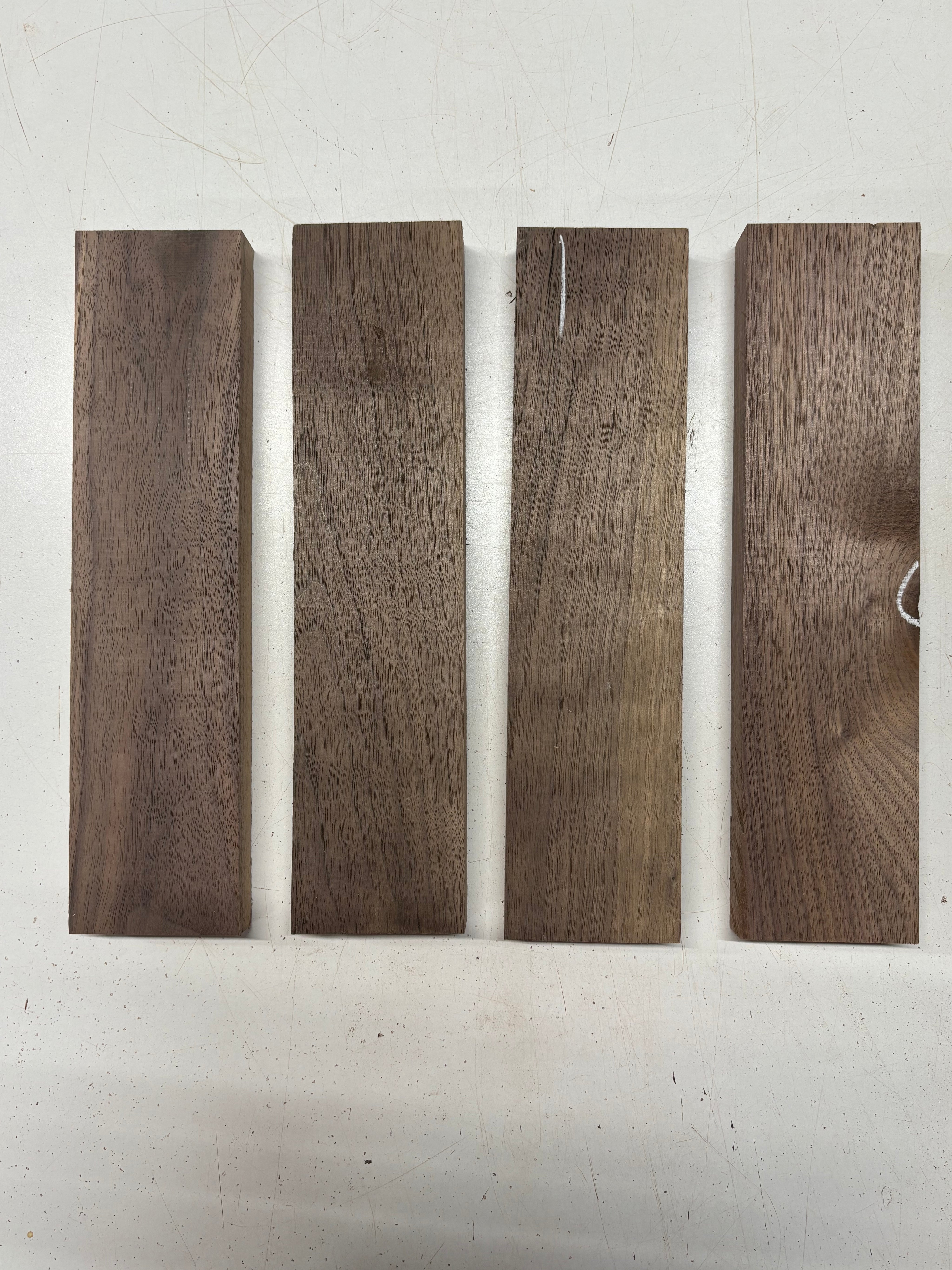 4 Pack, Black Walnut Thin Stock Lumber 12" x 2-7/8" x 7/8" #7929 - Exotic Wood Zone