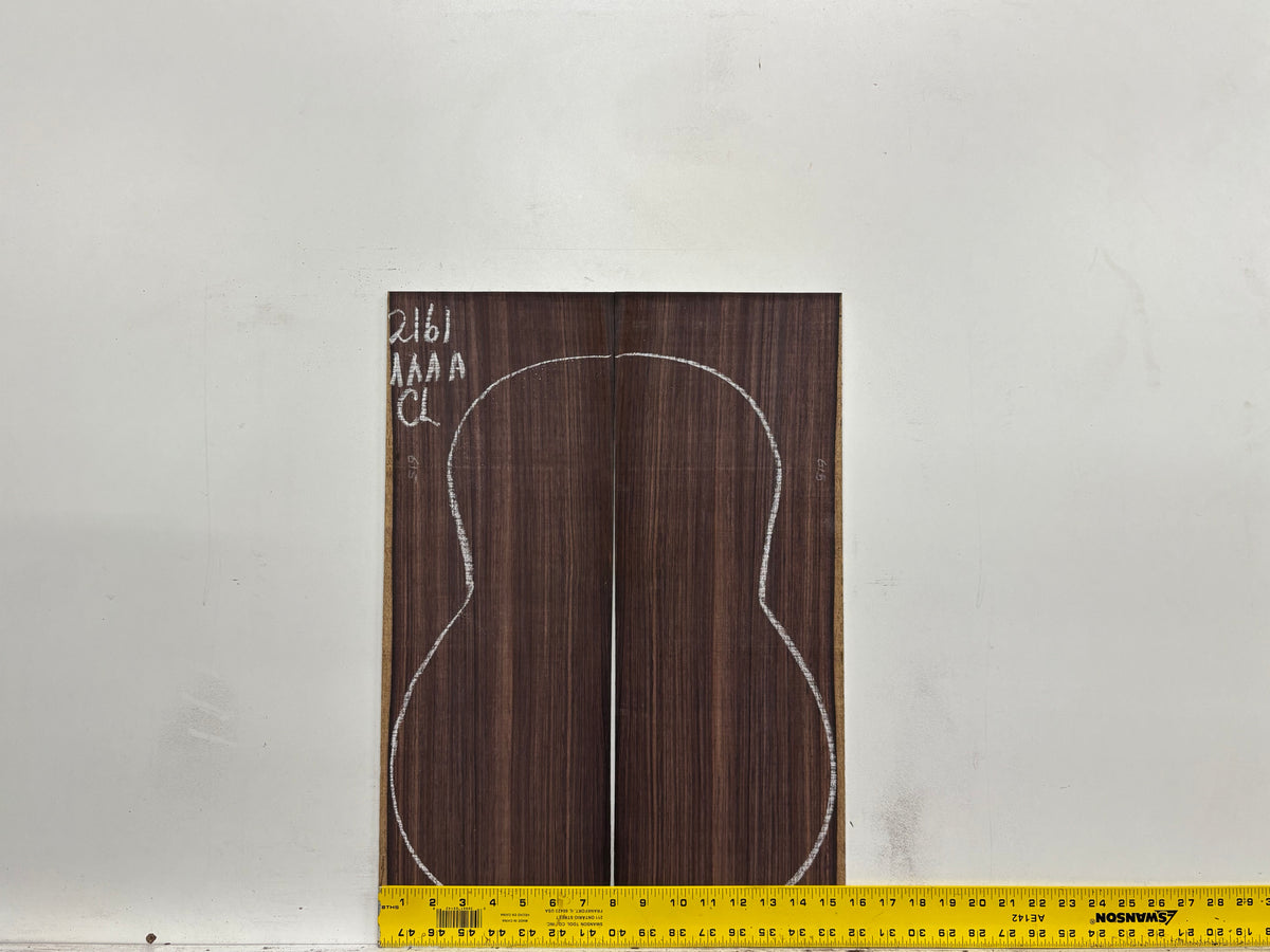 East Indian Rosewood Classical AAAA Grade Guitar Back & Side Set #2161 - Exotic Wood Zone