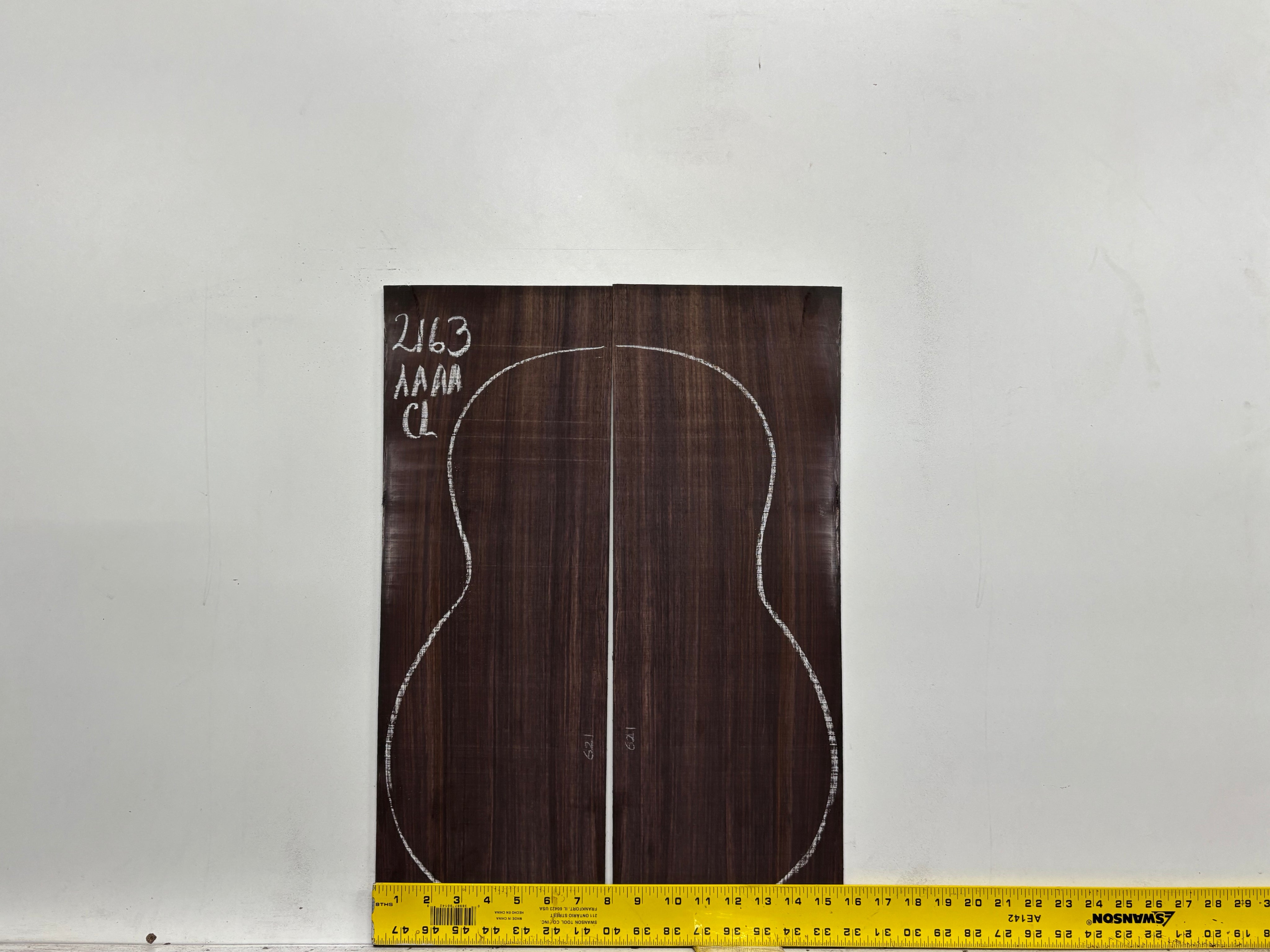 East Indian Rosewood Classical AAAA Grade Guitar Back & Side Set #2163 - Exotic Wood Zone