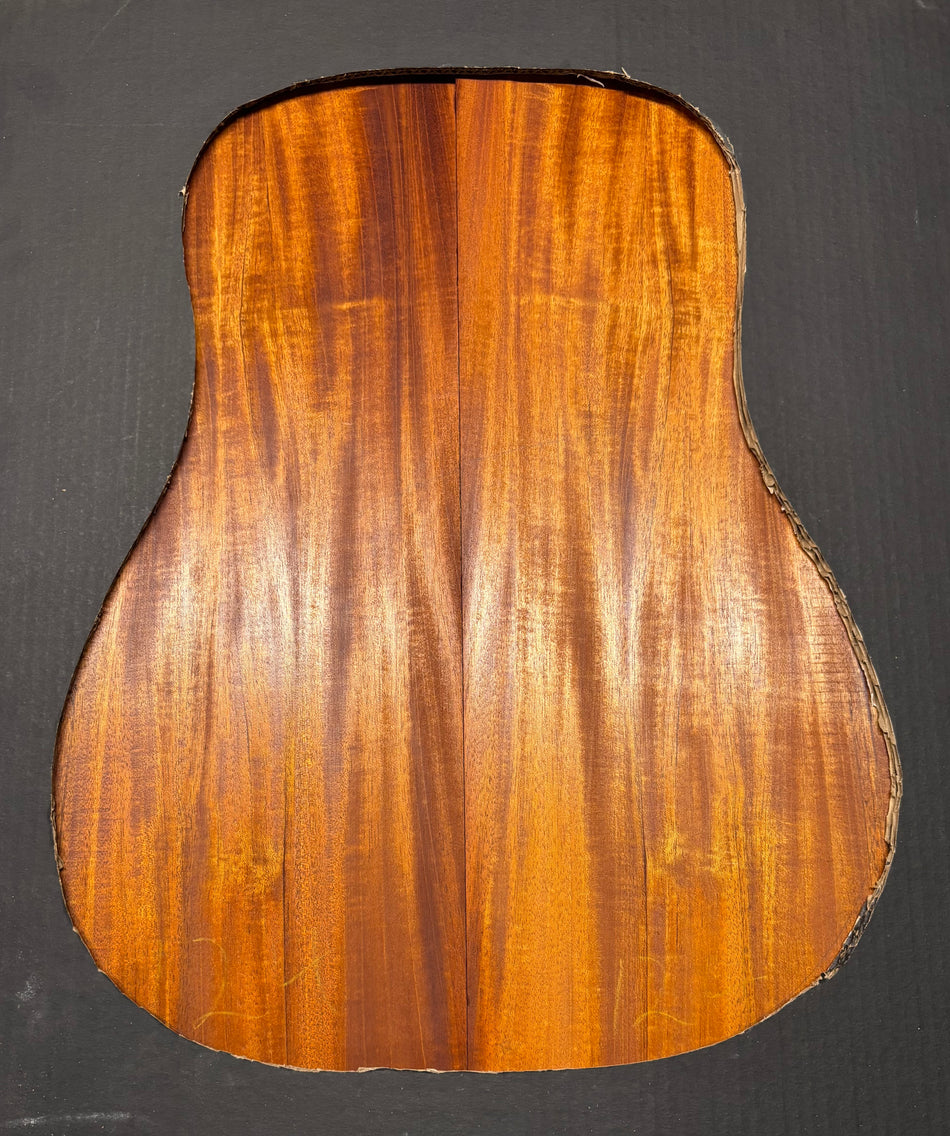 Rare Striped Flame Honduran Mahogany Dreadnought Guitar Back & Side Set #09