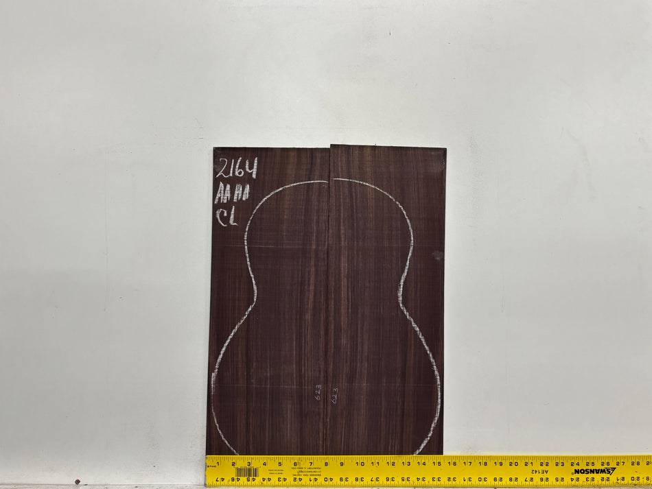 East Indian Rosewood Classical AAAA Grade Guitar Back & Side Set #2164 - Exotic Wood Zone