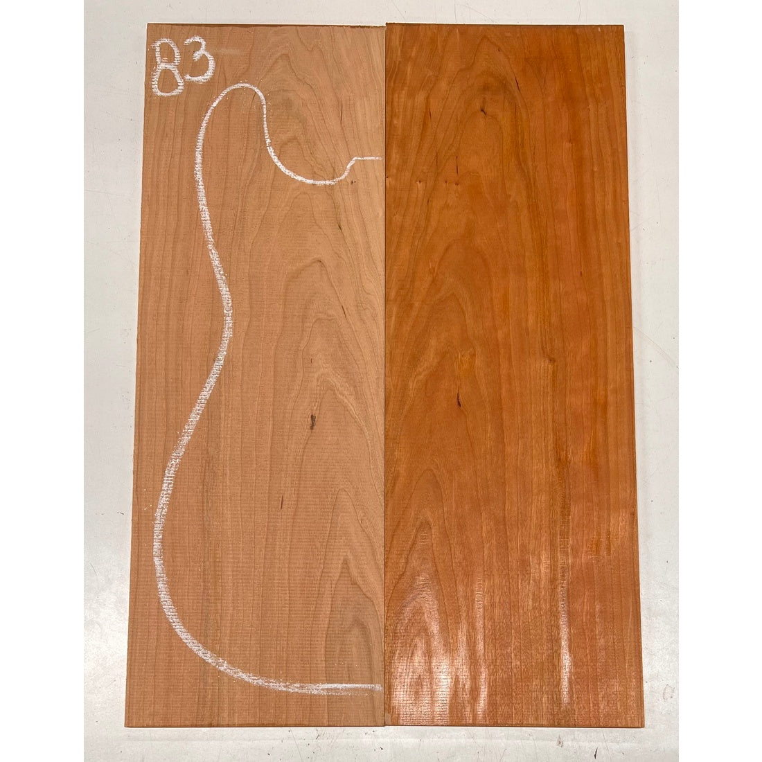 Cherry Bookmatched Guitar Drop Tops 21" x 7-1/4" x 1/4" #83 - Exotic Wood Zone - Buy online Across USA 