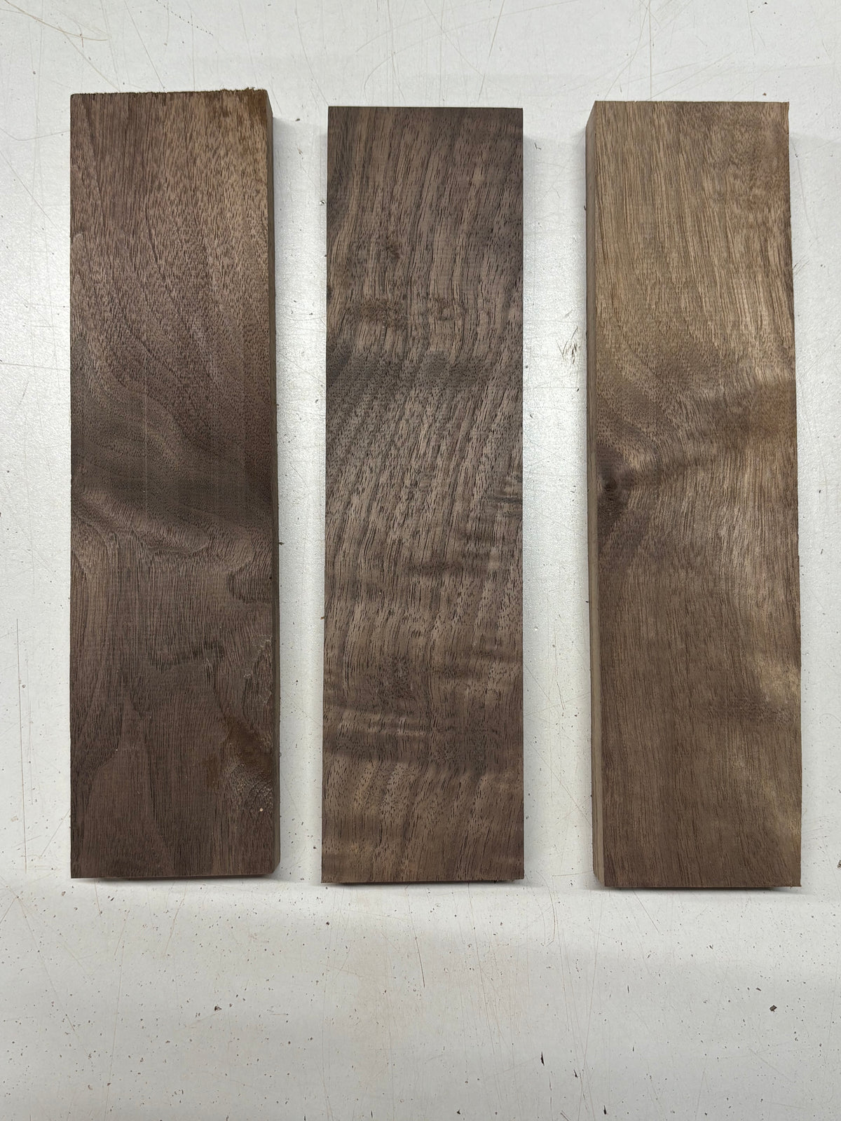 3 Pack, Black Walnut Thin Stock Lumber 12" x 3" x 1" #7935 - Exotic Wood Zone