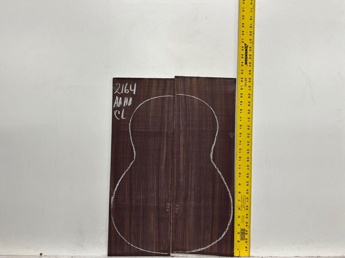 East Indian Rosewood Classical AAAA Grade Guitar Back & Side Set #2164 - Exotic Wood Zone