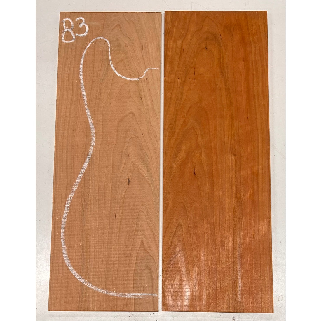 Cherry Bookmatched Guitar Drop Tops 21" x 7-1/4" x 1/4" #83 - Exotic Wood Zone - Buy online Across USA 