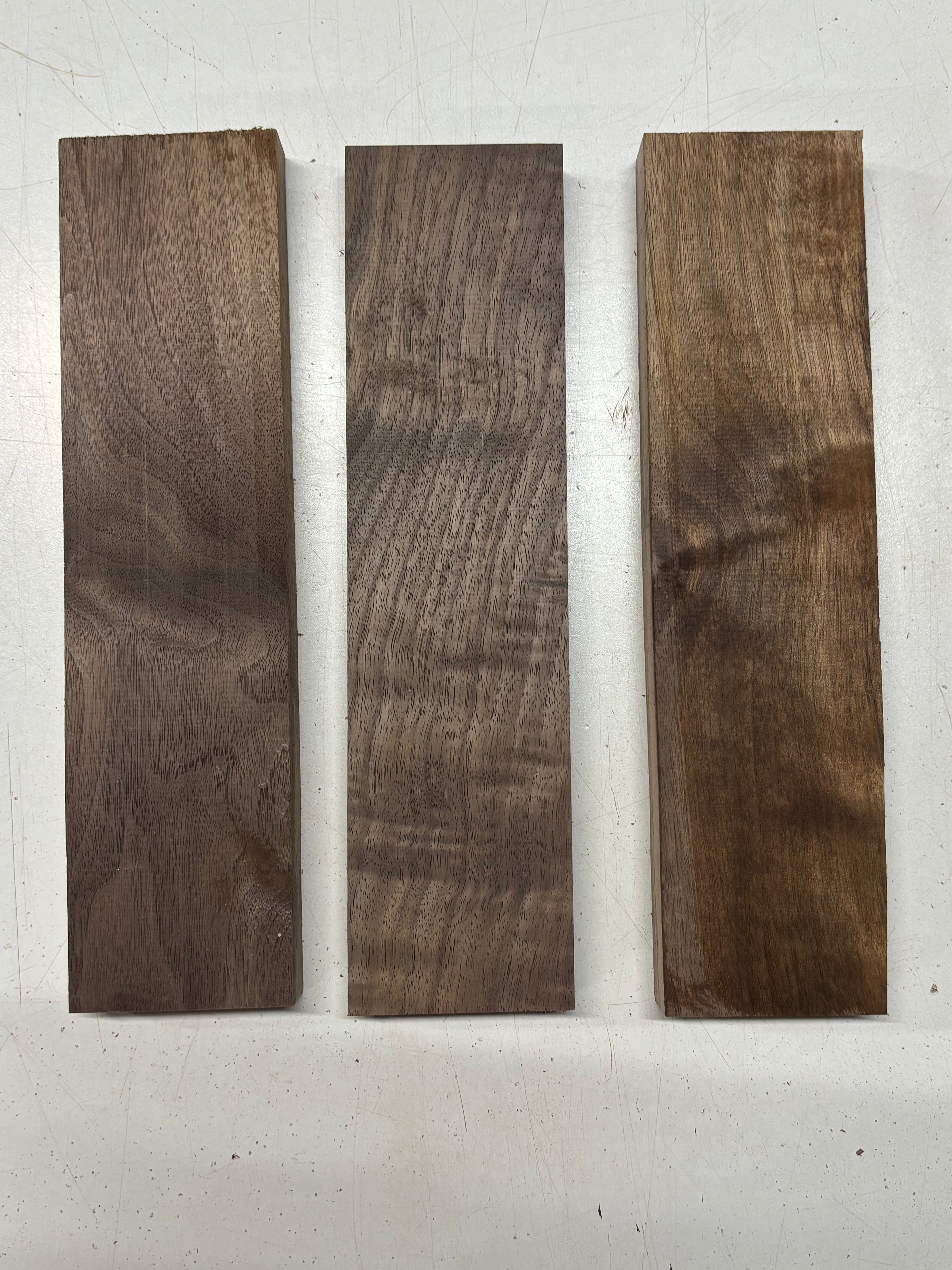 3 Pack, Black Walnut Thin Stock Lumber 12" x 3" x 1" #7935 - Exotic Wood Zone