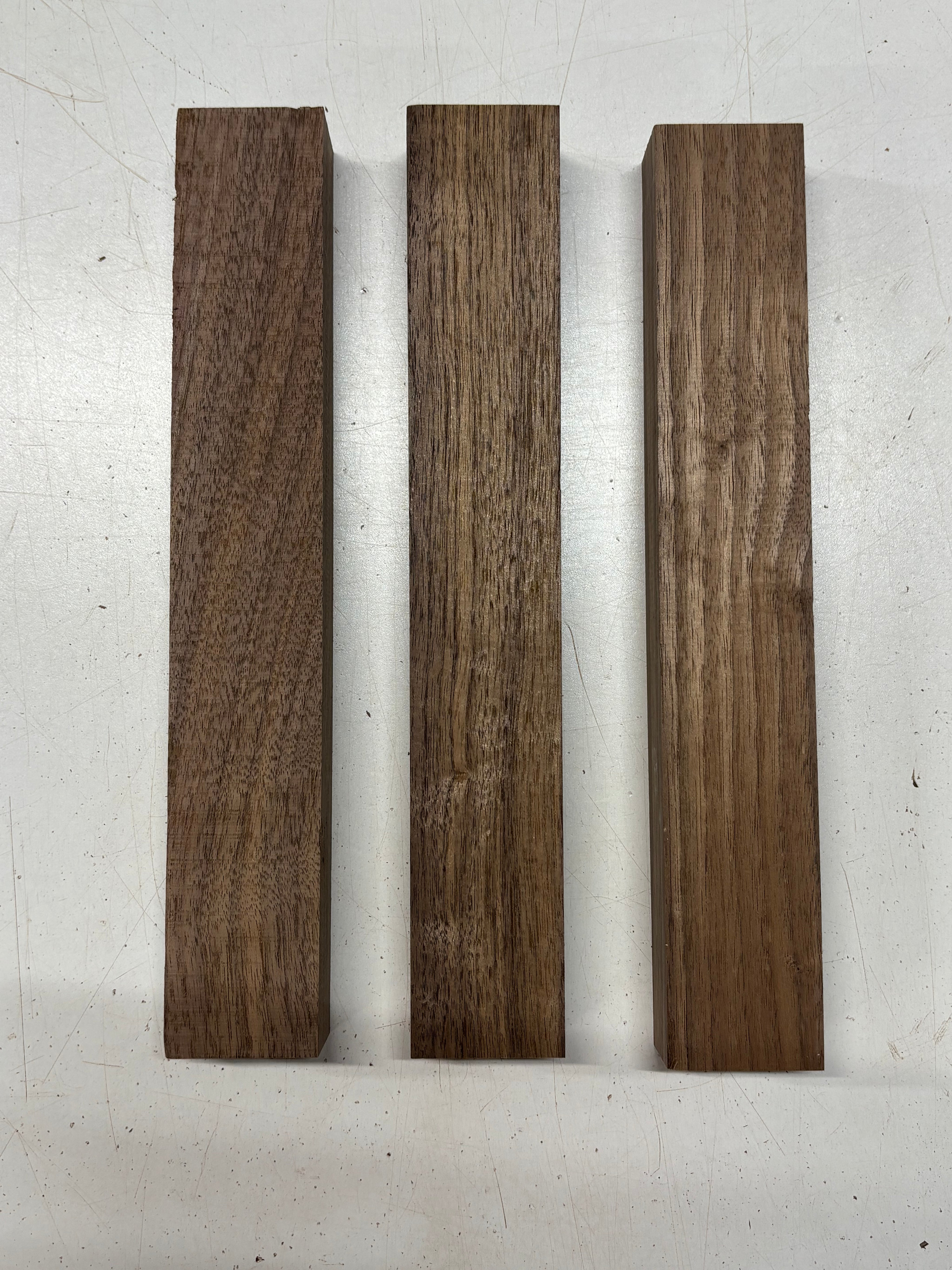 3 Pack, Black Walnut Thin Stock Lumber 12" x 1-7/8" x 1-1/4" #7936 - Exotic Wood Zone