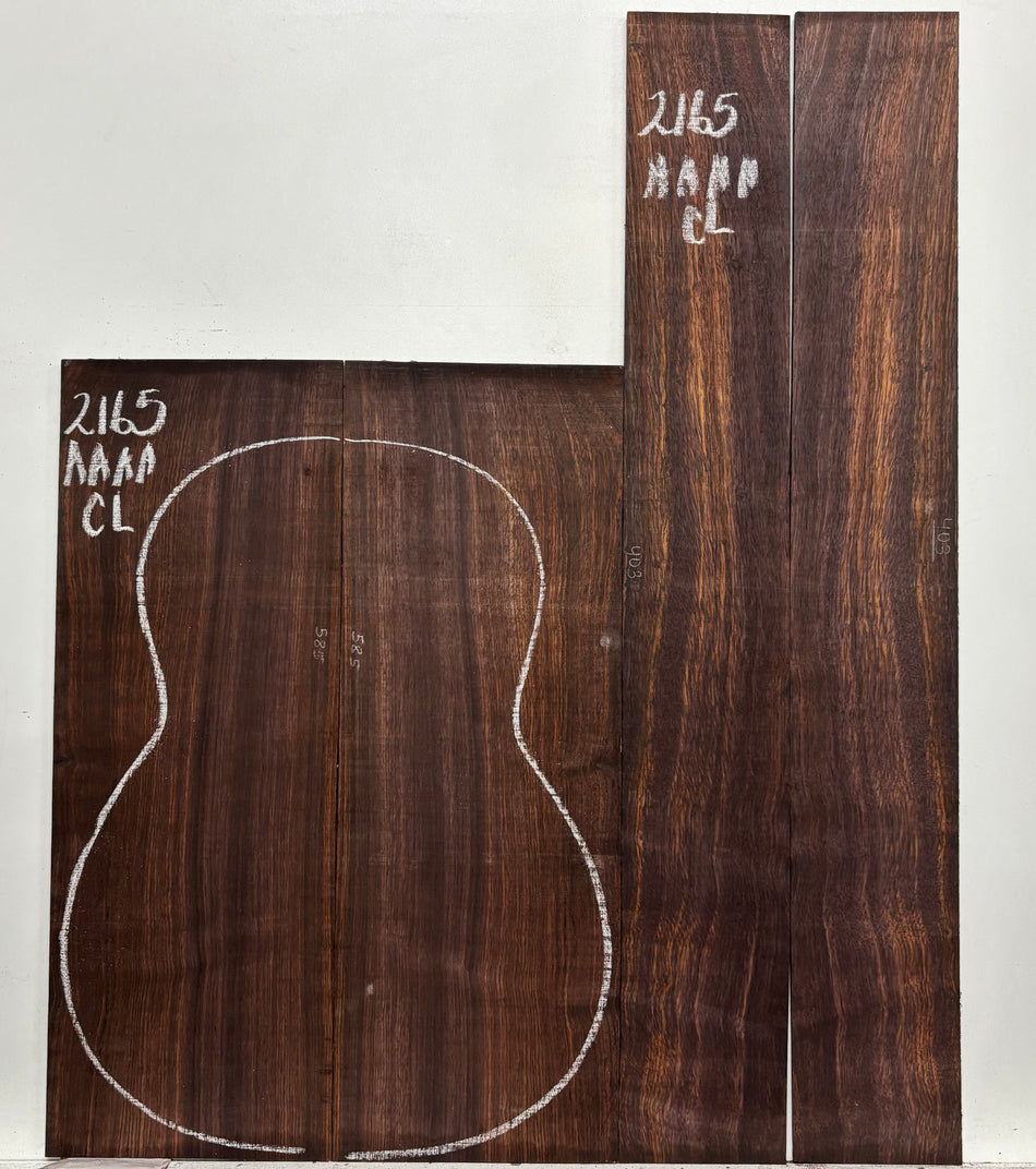 East Indian Rosewood Classical AAAA Grade Guitar Back & Side Set #2165 - Exotic Wood Zone