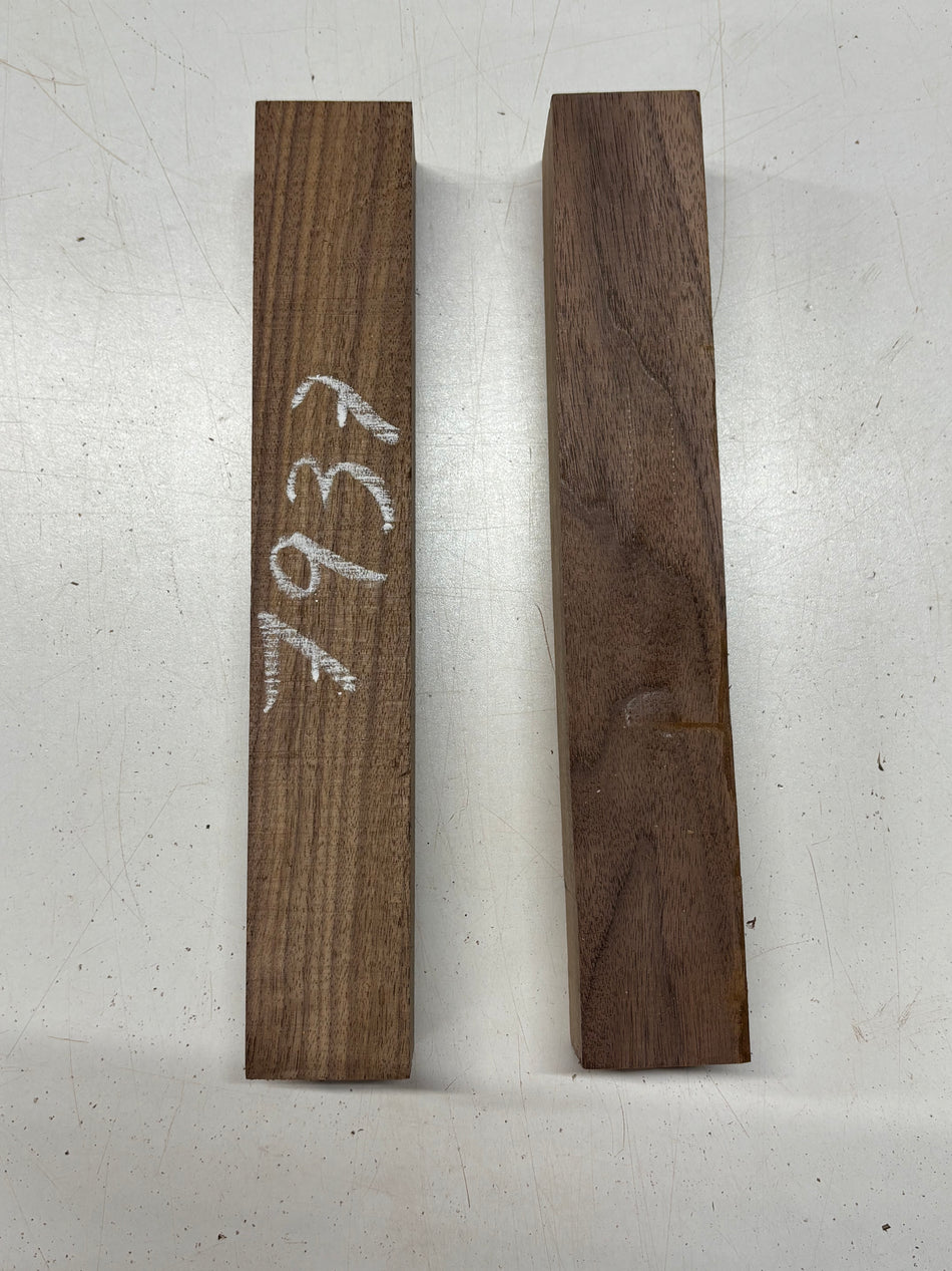 2 Pack, Black Walnut Turning Wood Blanks 12" x 2" x 1-7/8" #7937 - Exotic Wood Zone