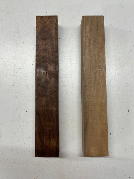 2 Pack, Black Walnut Turning Wood Blanks 12" x 2" x 1-7/8" #7937 - Exotic Wood Zone