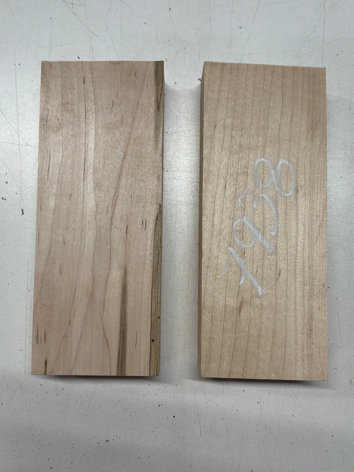 2 Pack 2 Species Hard Maple + Ambrosia Maple Lumber Board Blanks 10" x 4" x 2" #7938 - Exotic Wood Zone