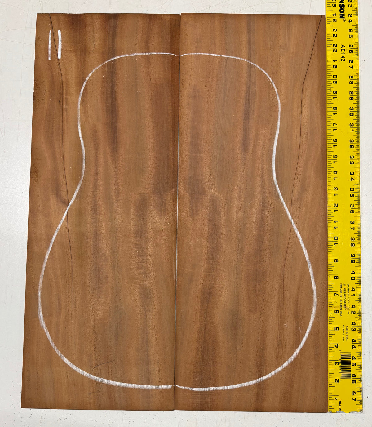 Rare Striped Flame Honduran Mahogany Dreadnought Guitar Back & Side Set #11 Exotic Wood Zone 