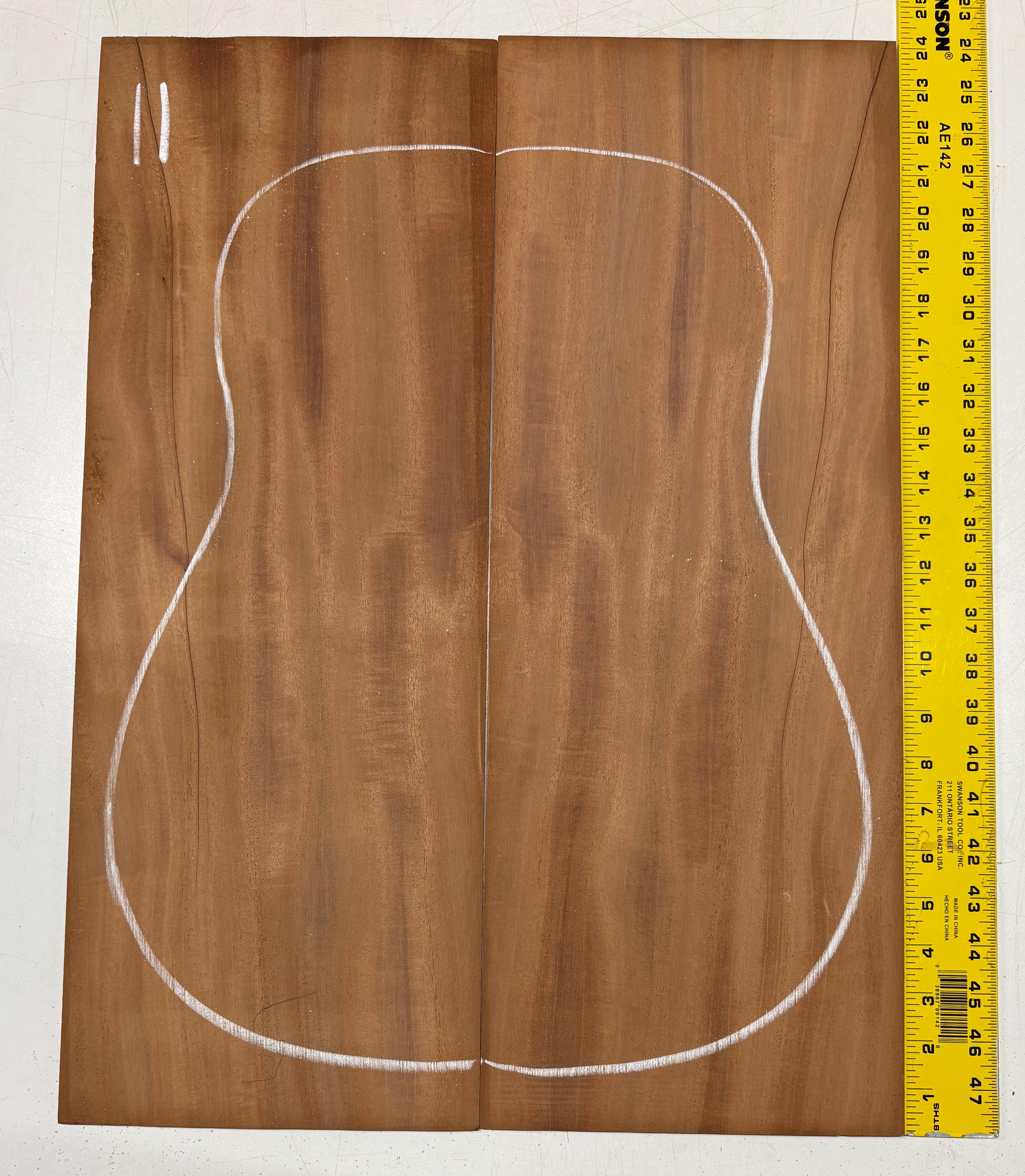 Rare Striped Flame Honduran Mahogany Dreadnought Guitar Back & Side Set #11 Exotic Wood Zone 