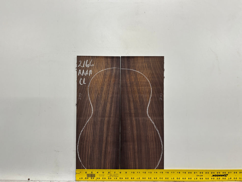 East Indian Rosewood Classical AAAA Grade Guitar Back & Side Set #2166 - Exotic Wood Zone