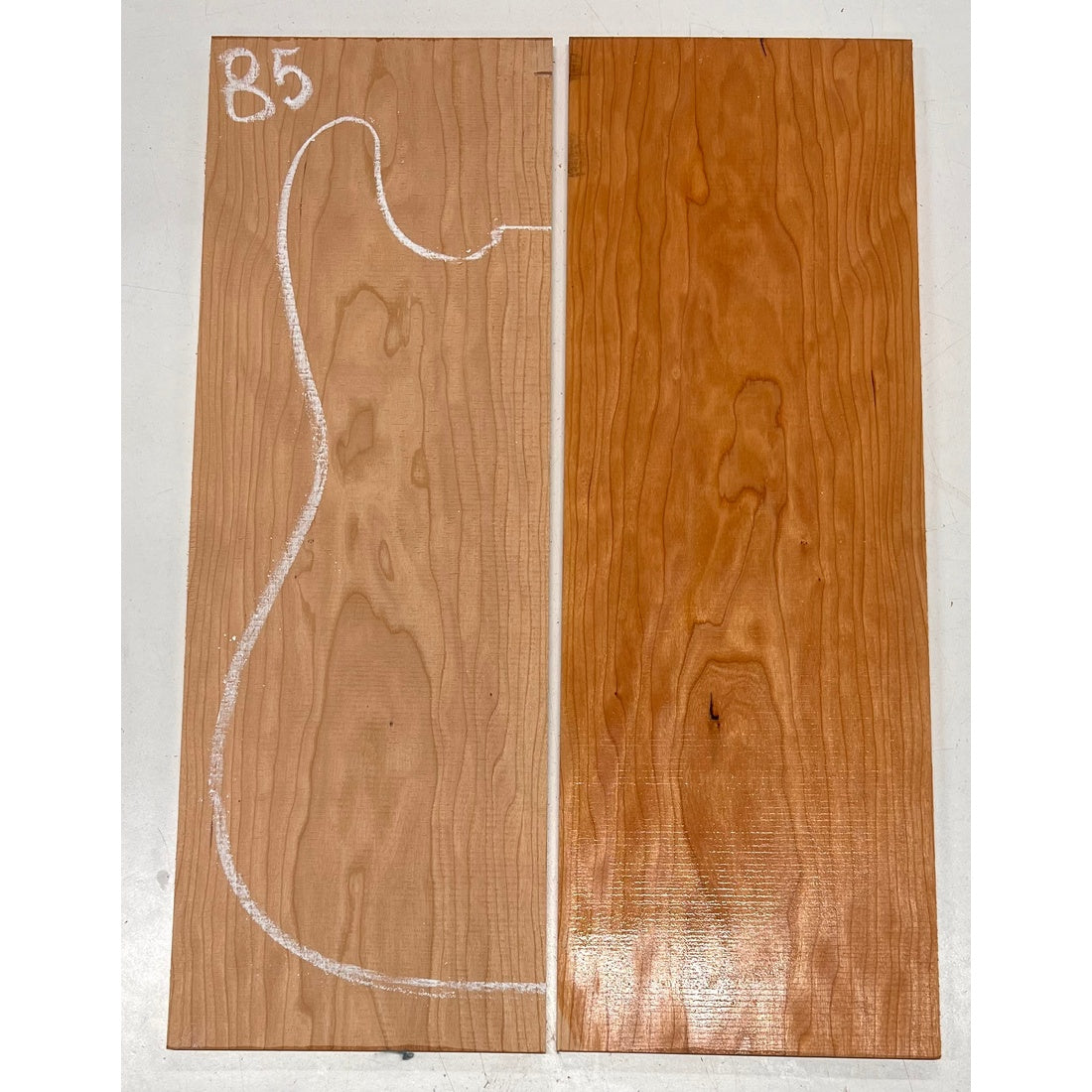 Cherry Bookmatched Guitar Drop Tops 21" x 7-1/4" x 1/4" #85 - Exotic Wood Zone - Buy online Across USA 