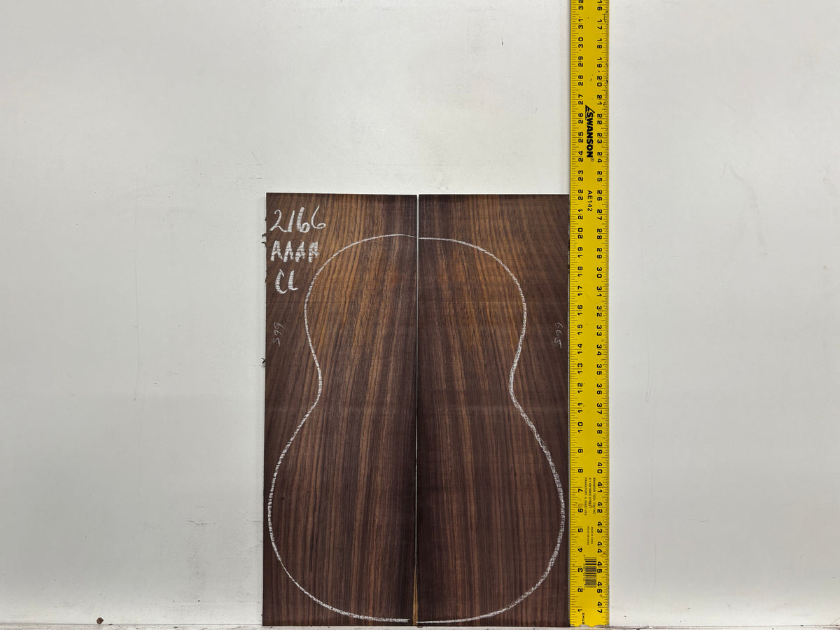 East Indian Rosewood Classical AAAA Grade Guitar Back & Side Set #2166 - Exotic Wood Zone