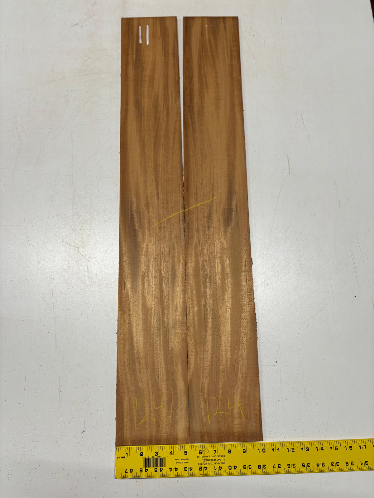 Rare Striped Flame Honduran Mahogany Dreadnought Guitar Back & Side Set #11 Exotic Wood Zone 