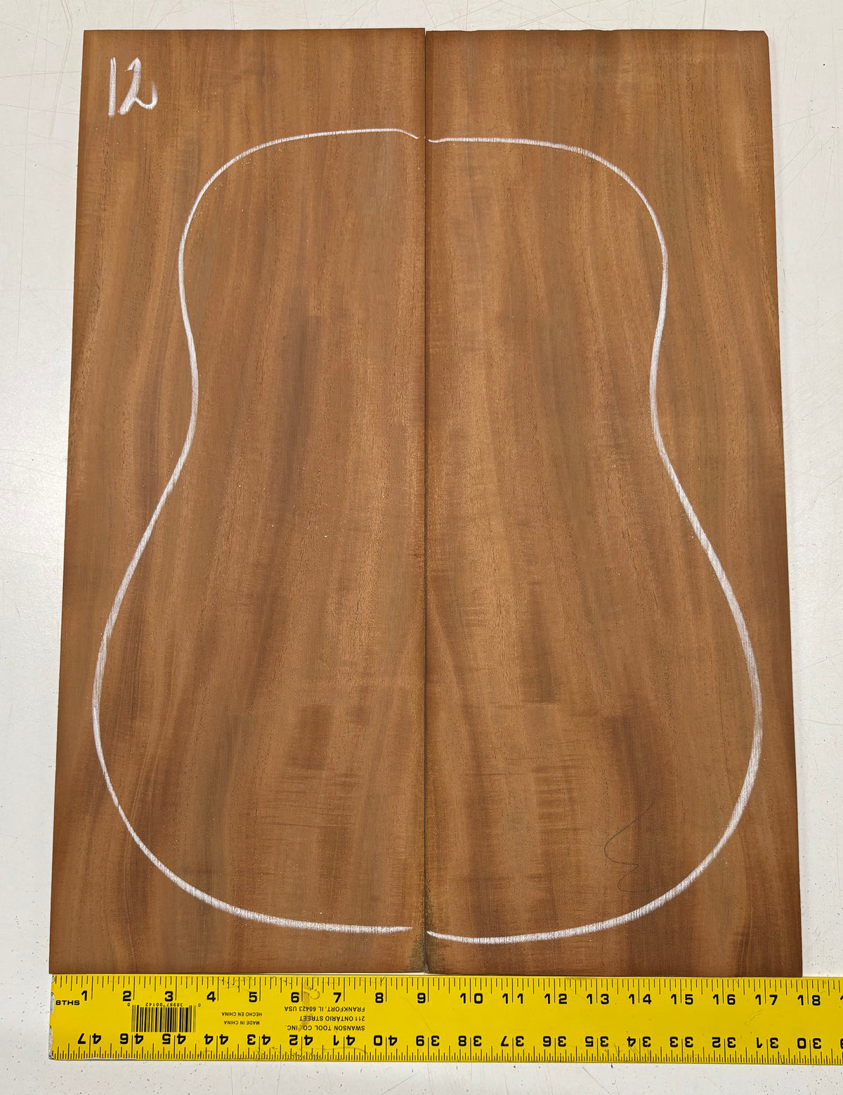 Rare Striped Flame Honduran Mahogany Dreadnought Guitar Back & Side Set #12 Exotic Wood Zone 