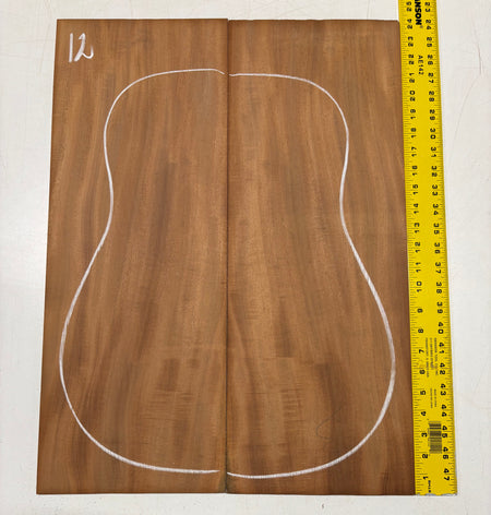 Rare Striped Flame Honduran Mahogany Dreadnought Guitar Back & Side Set #12 Exotic Wood Zone 