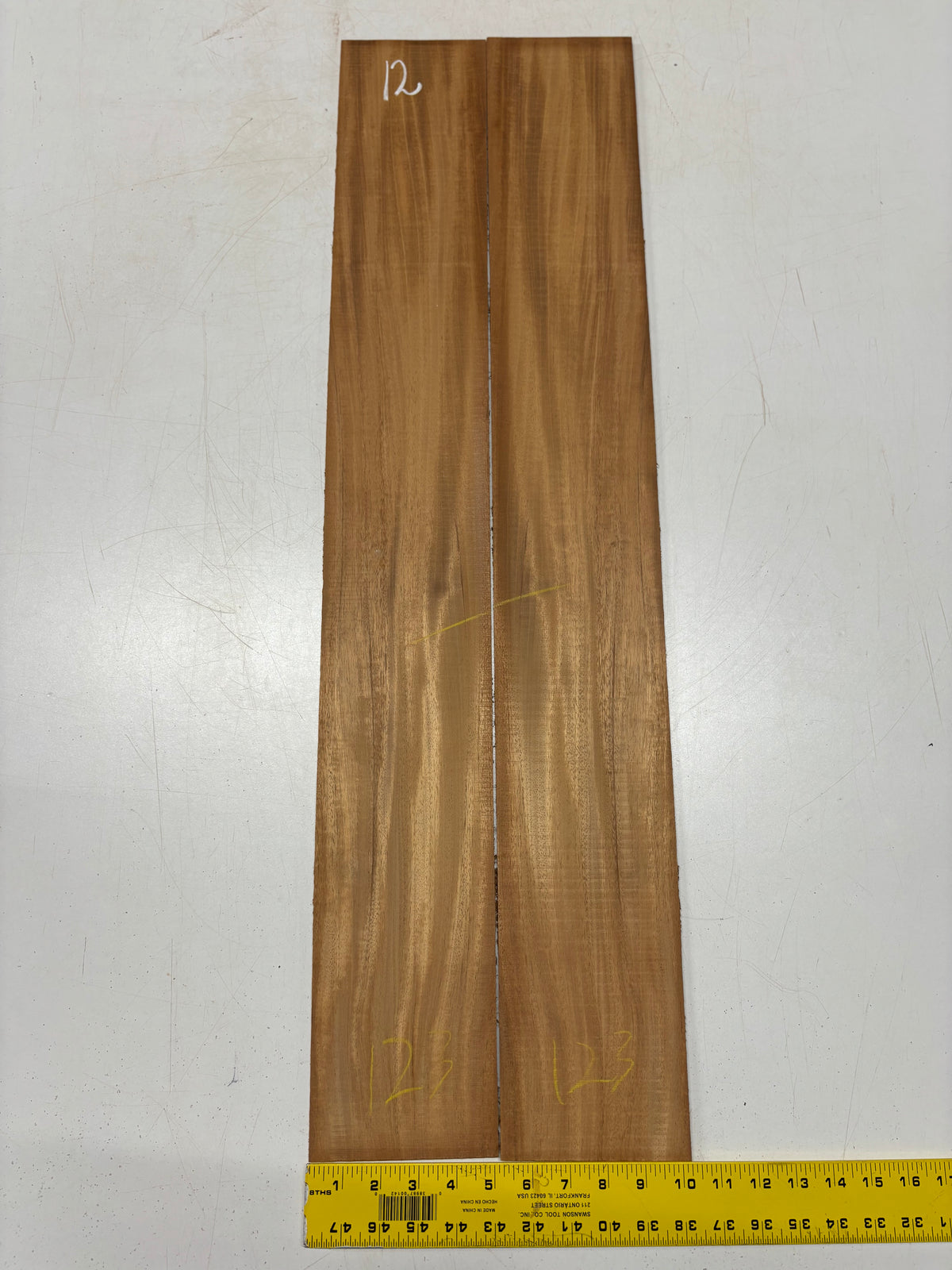 Rare Striped Flame Honduran Mahogany Dreadnought Guitar Back & Side Set #12 Exotic Wood Zone 