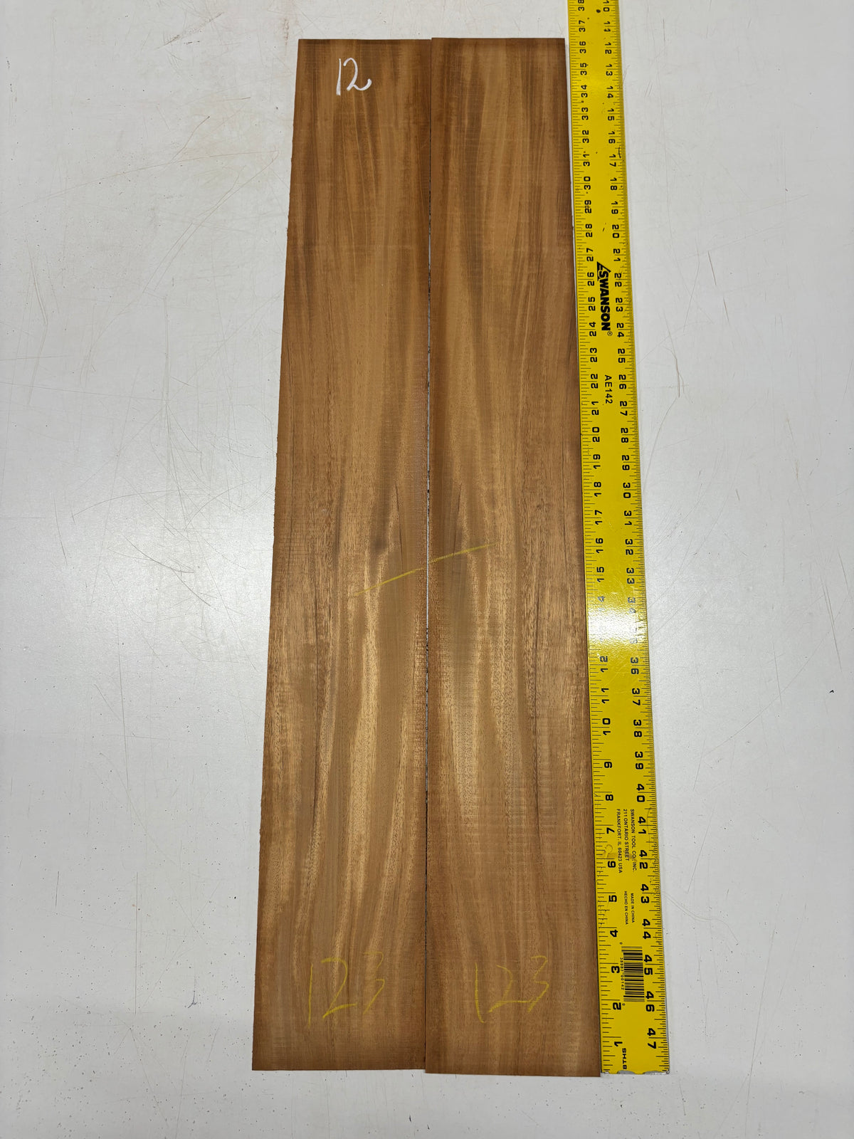 Rare Striped Flame Honduran Mahogany Dreadnought Guitar Back & Side Set #12 Exotic Wood Zone 