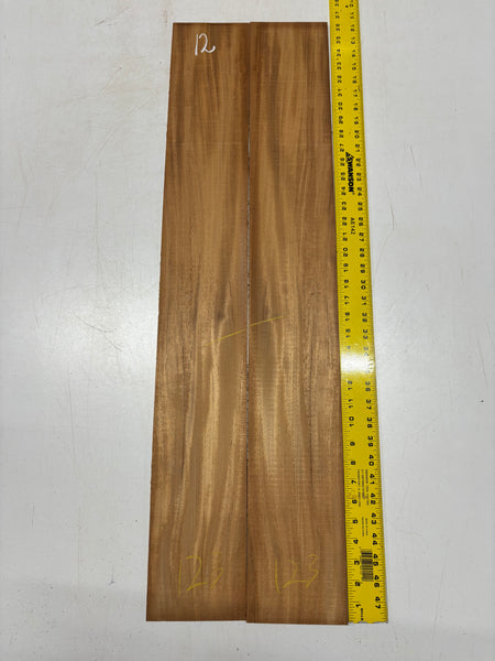 Rare Striped Flame Honduran Mahogany Dreadnought Guitar Back & Side Set #12 Exotic Wood Zone 