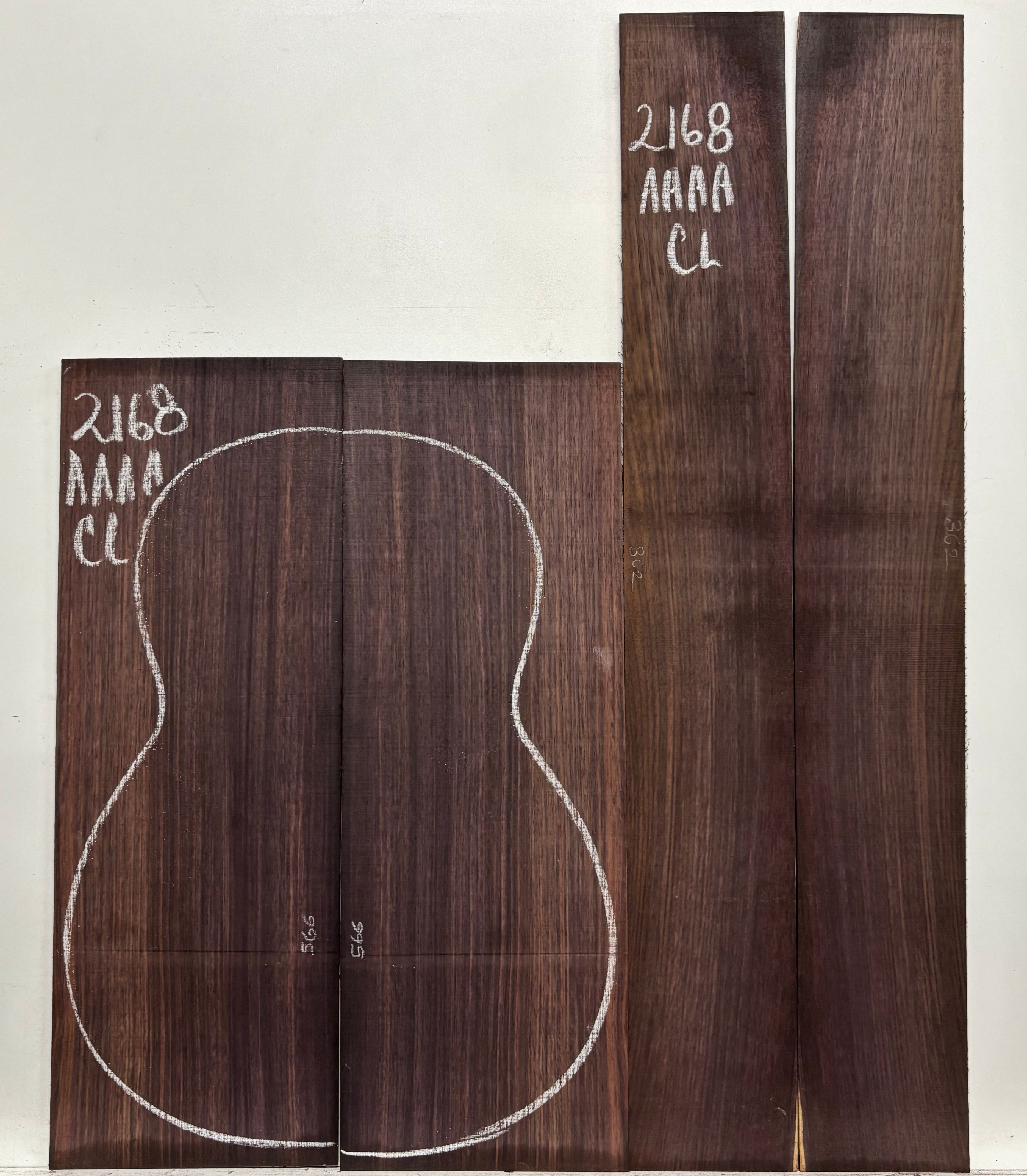 East Indian Rosewood Classical AAAA Grade Guitar Back & Side Set #2168 - Exotic Wood Zone