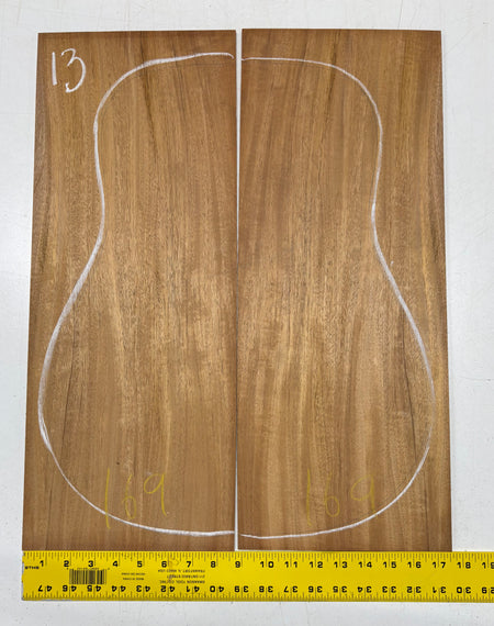 Rare Striped Flame Honduran Mahogany Dreadnought Guitar Back & Side Set #13 Exotic Wood Zone 