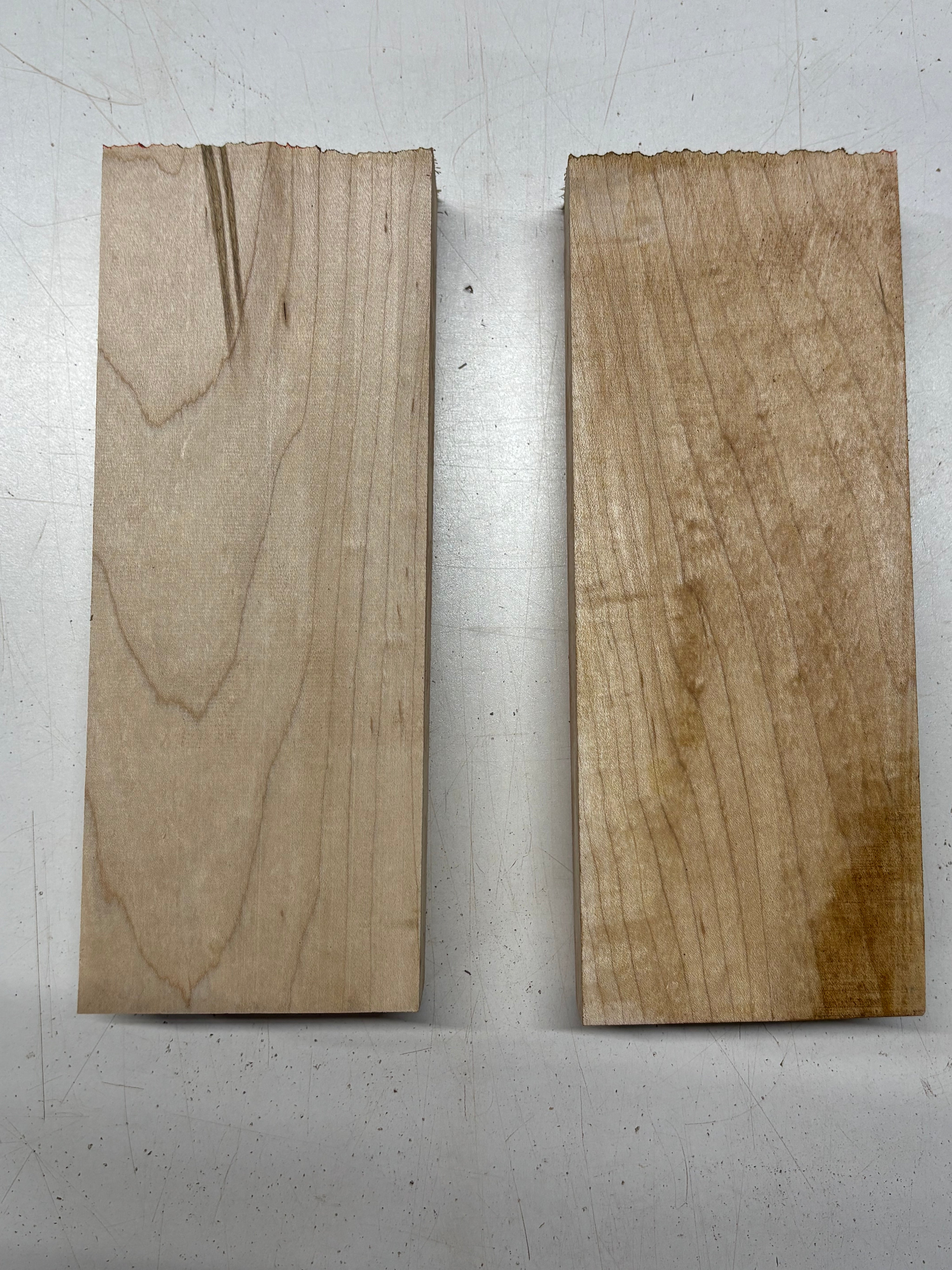 2 Pack Hard Maple Lumber Board Blanks 10-1/2" x 4" x 2" & 21" x 1-7/8" x 1-1/8" #7942 - Exotic Wood Zone