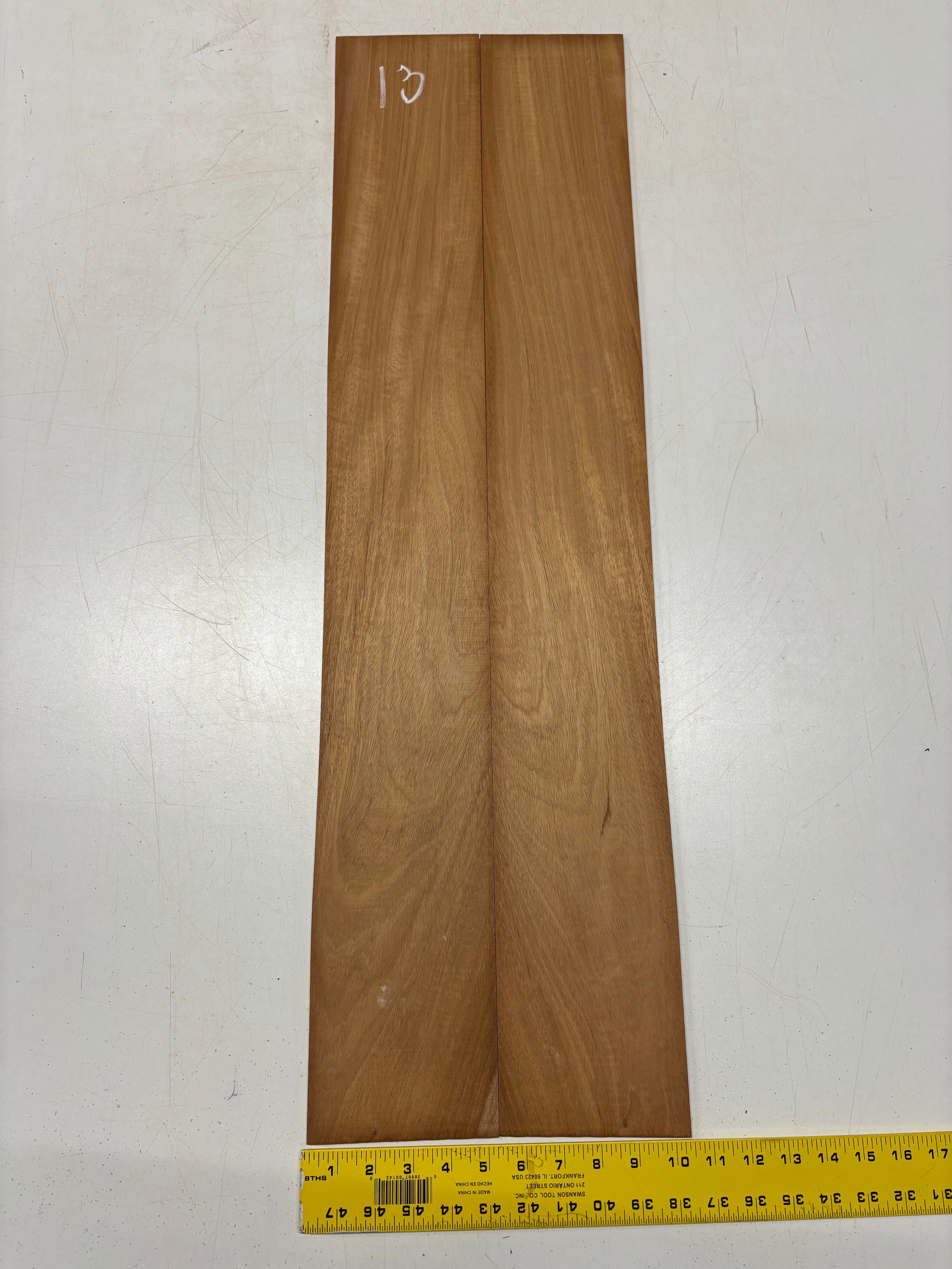 Rare Striped Flame Honduran Mahogany Dreadnought Guitar Back & Side Set #13 Exotic Wood Zone 