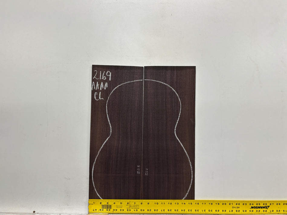 East Indian Rosewood Classical AAAA Grade Guitar Back & Side Set #2169 - Exotic Wood Zone