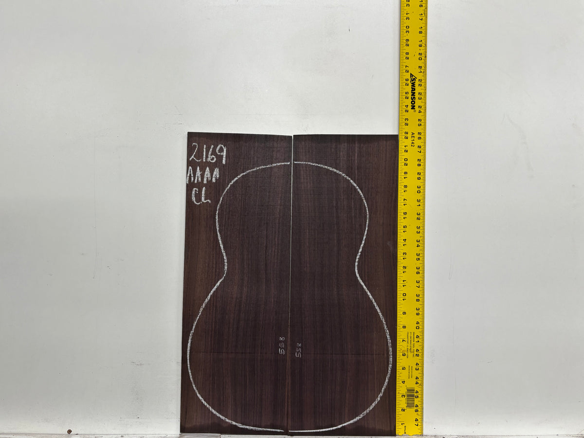 East Indian Rosewood Classical AAAA Grade Guitar Back & Side Set #2169 - Exotic Wood Zone