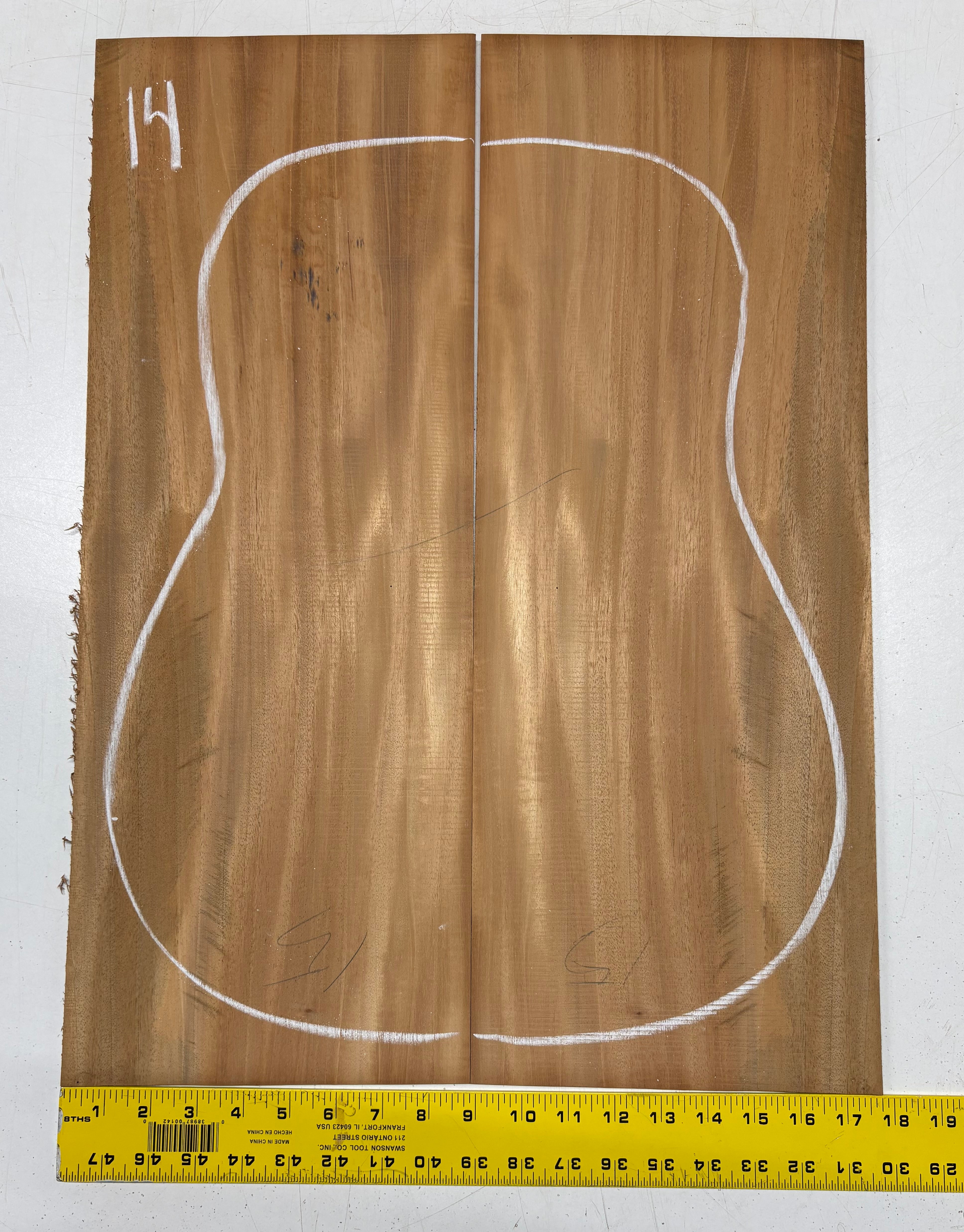 Rare Striped Flame Honduran Mahogany Dreadnought Guitar Back & Side Set #14 Exotic Wood Zone 