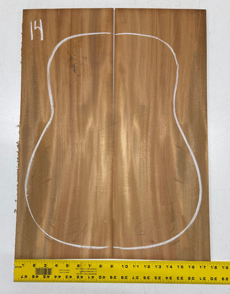 Rare Striped Flame Honduran Mahogany Dreadnought Guitar Back & Side Set #14 Exotic Wood Zone 