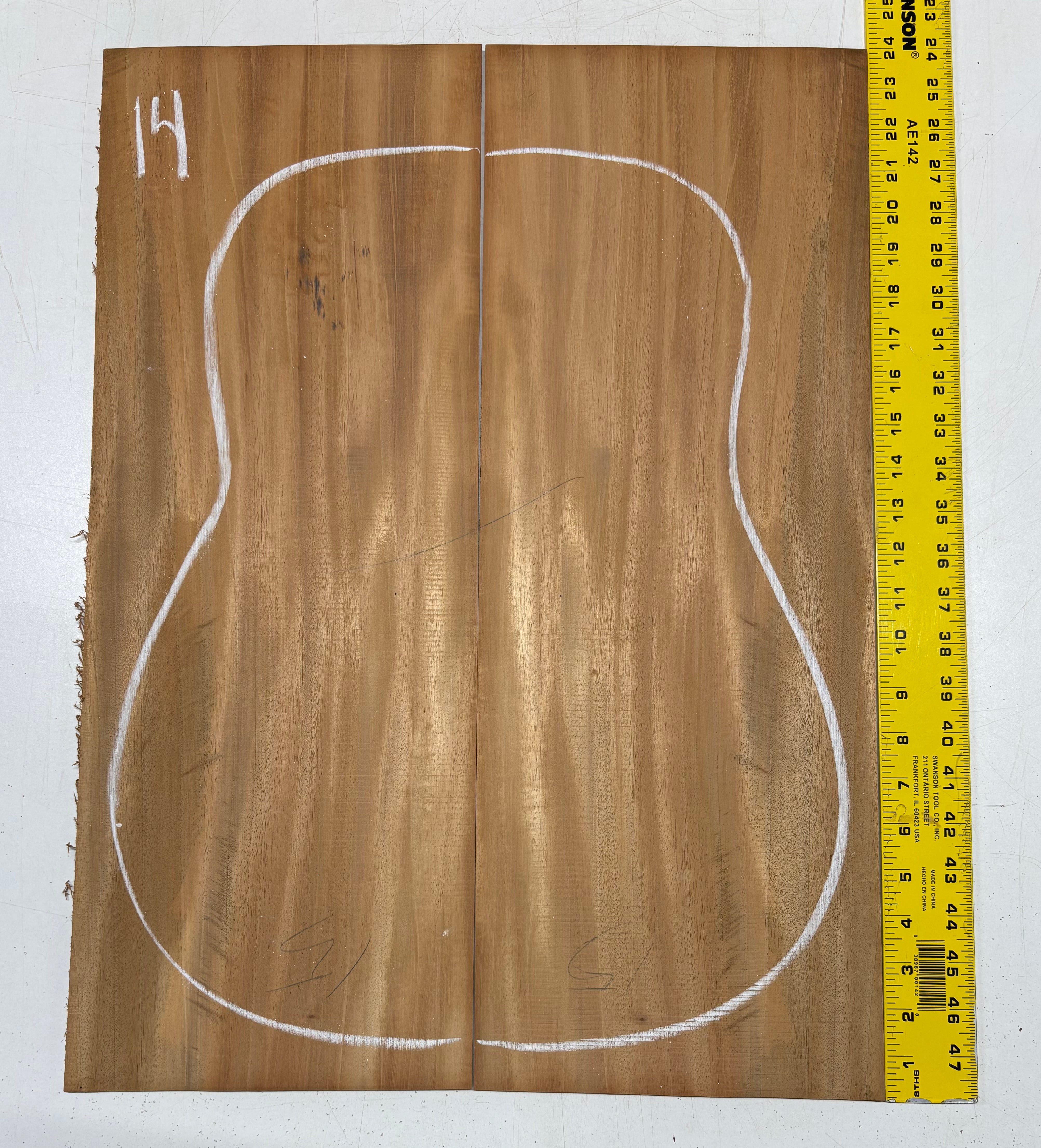 Rare Striped Flame Honduran Mahogany Dreadnought Guitar Back & Side Set #14 Exotic Wood Zone 