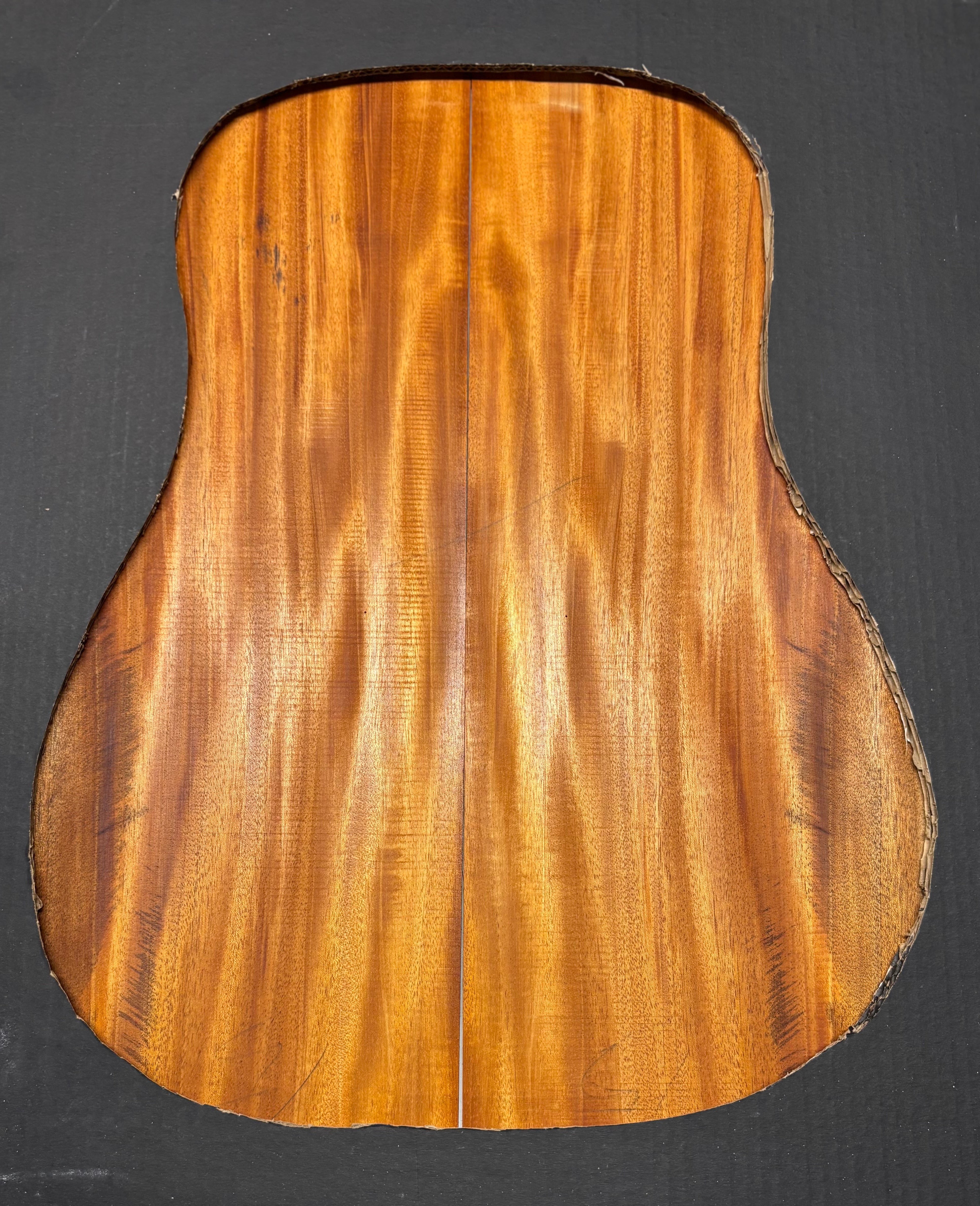 Rare Striped Flame Honduran Mahogany Dreadnought Guitar Back & Side Set #14 Exotic Wood Zone 