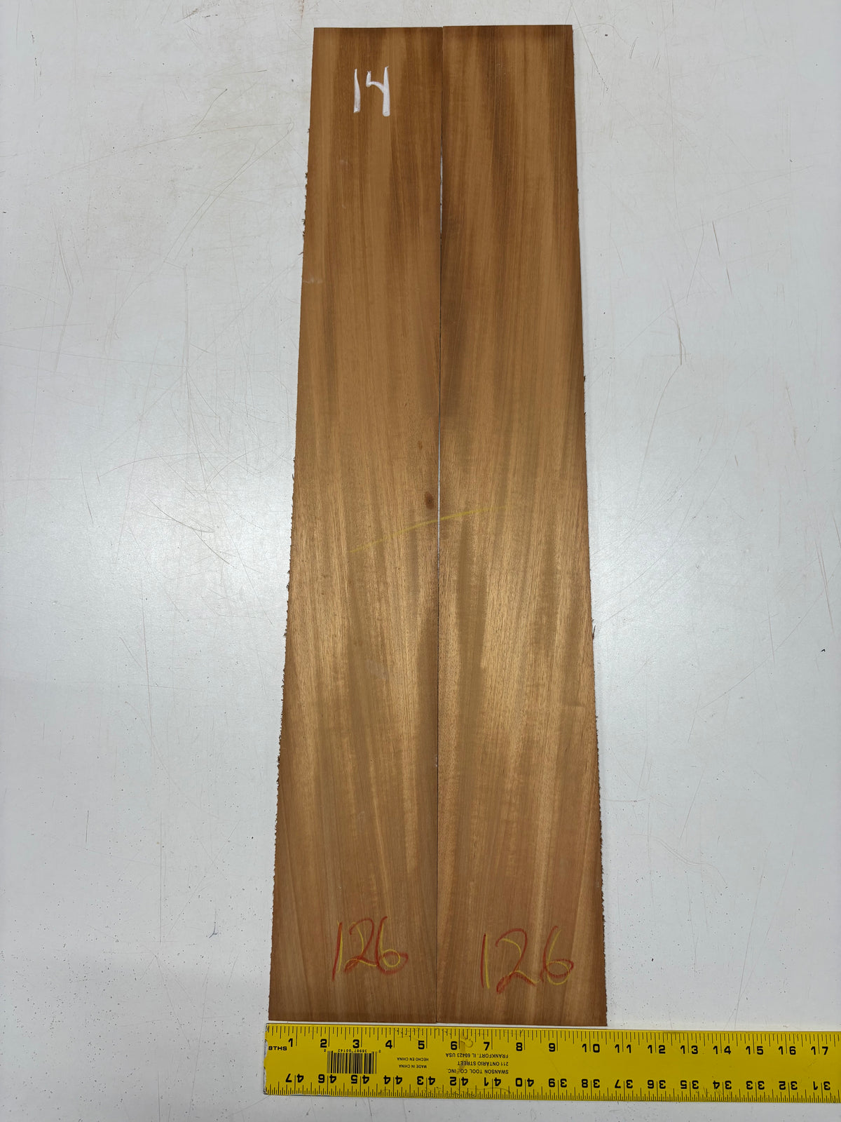 Rare Striped Flame Honduran Mahogany Dreadnought Guitar Back & Side Set #14 Exotic Wood Zone 