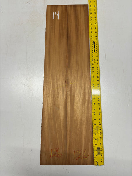 Rare Striped Flame Honduran Mahogany Dreadnought Guitar Back & Side Set #14 Exotic Wood Zone 