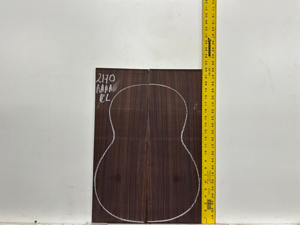 East Indian Rosewood Classical AAAA Grade Guitar Back & Side Set #2170 - Exotic Wood Zone